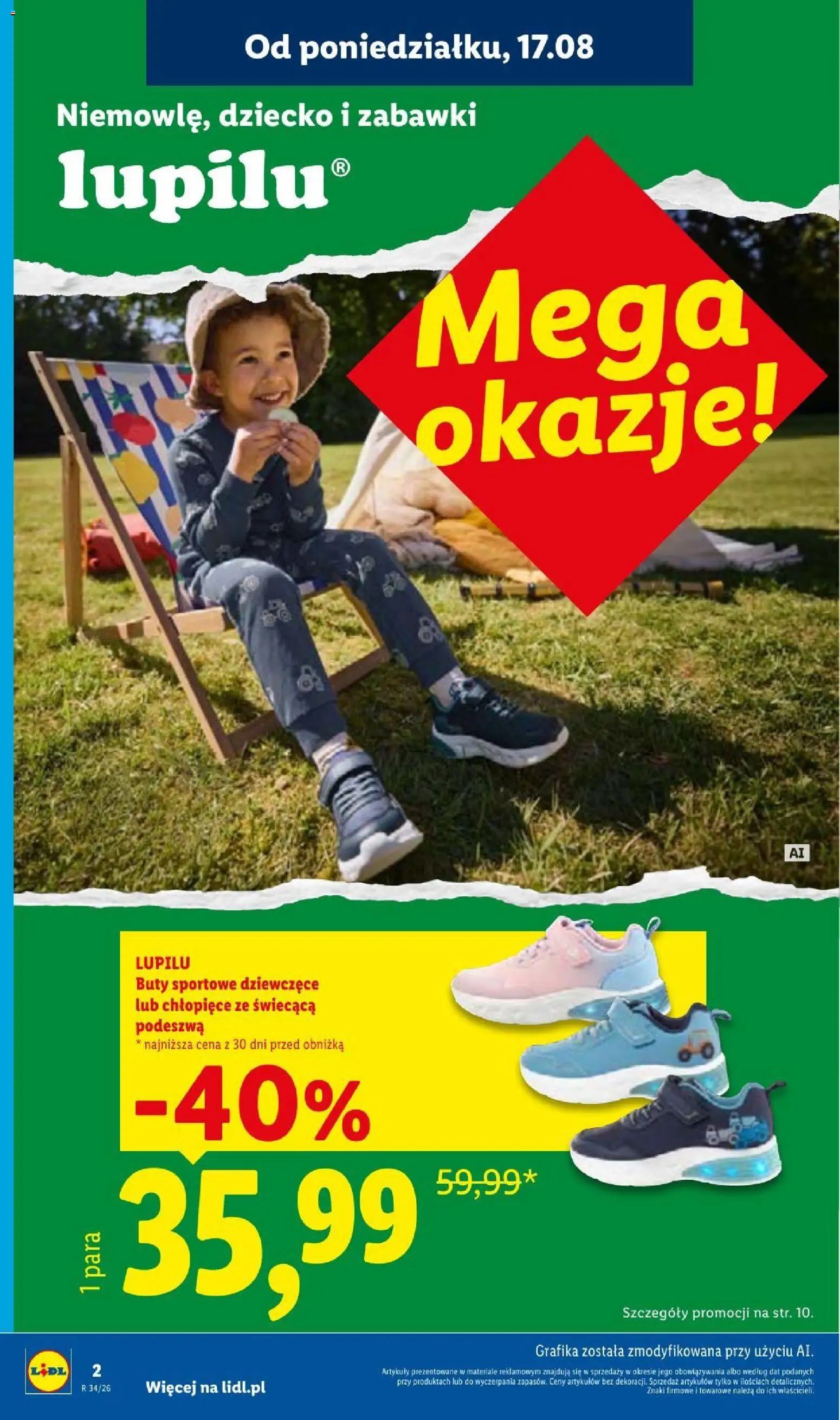 Lidl gazetka od 17.08.2026 | Strona: 2 | Produkty: Buty sportowe, Zabawki, Buty