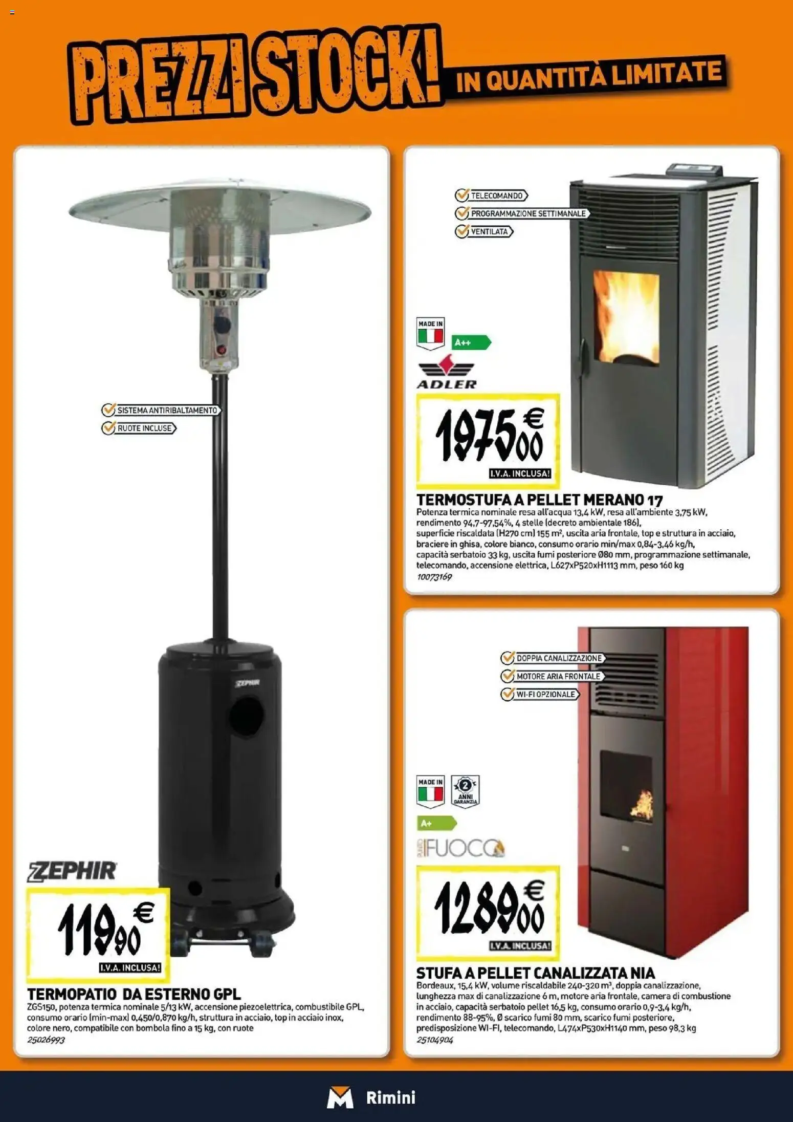 Nuovo TECNOMAT catalogo Rimini dal 27/08/2026 > offerte anteprima 🛍️ | Pagina: 9 | Prodotti: Pellet, Stufa a pellet, Stufa, Top