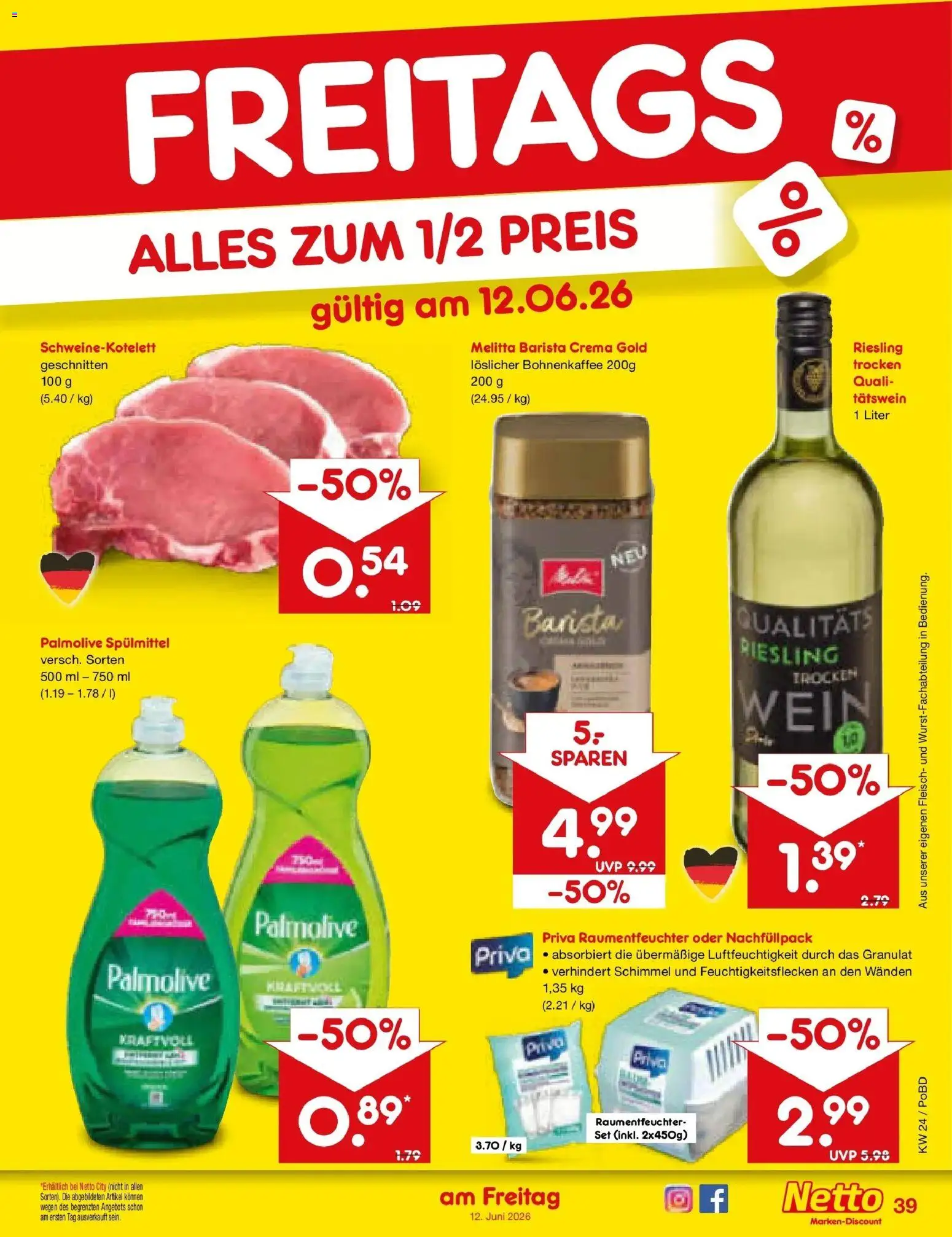 Netto Marken-Discount Prospekt Selb – gültig ab 08.06.2026 | Seite: 57 | Produkte: Melitta, Wein, Fleisch