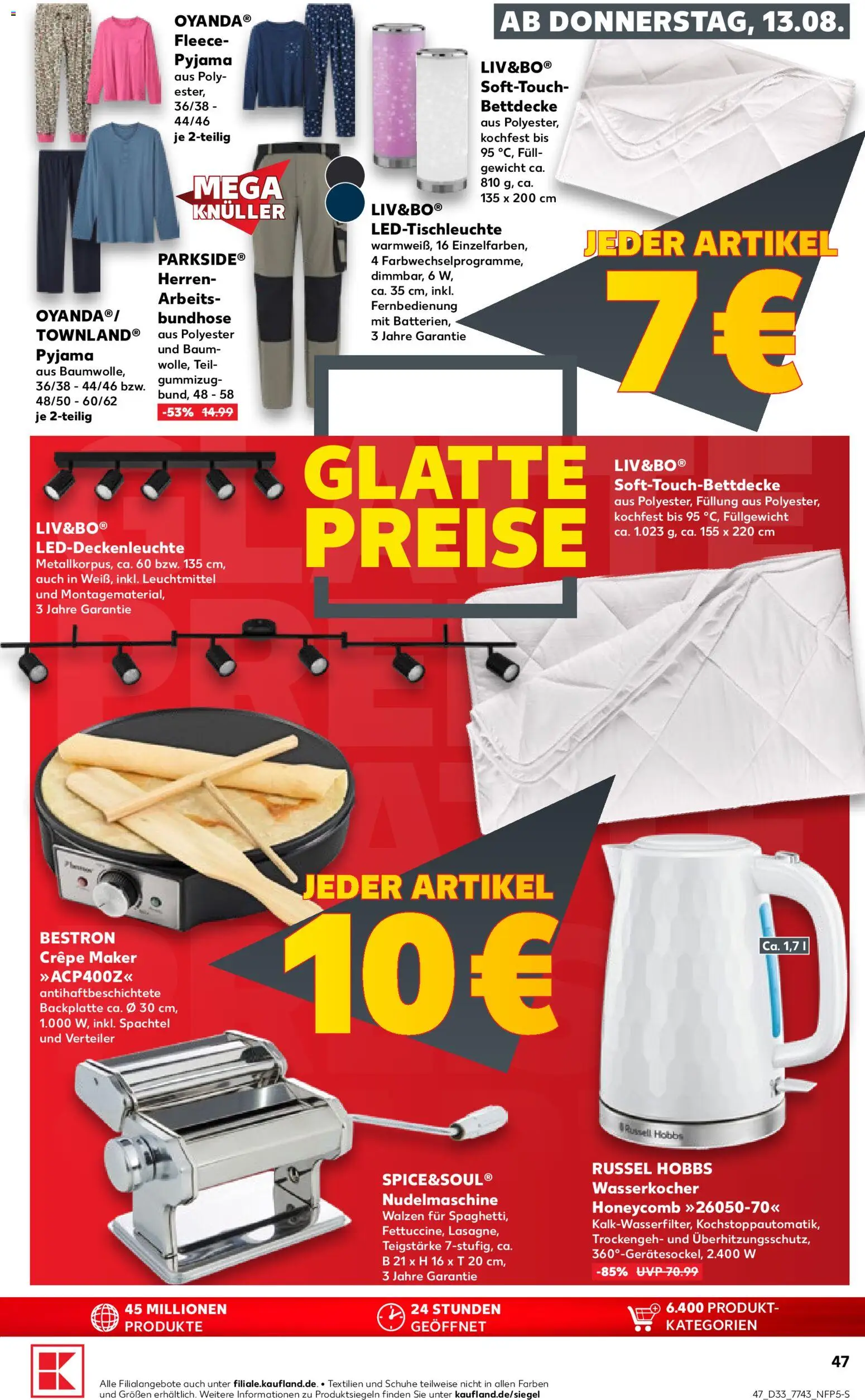 Kaufland Německo leták - Völklingen od 13.08.2026 | Strana: 47 | Produkty: Russell Hobbs, Lasagne