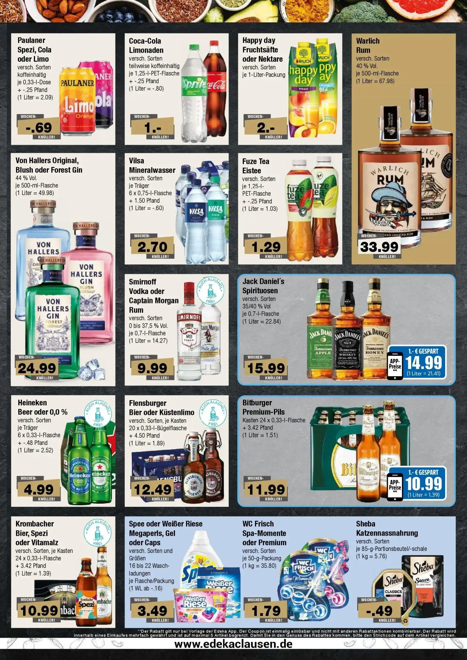 Edeka Prospekt Hamburg (ab 24.08.2026) » Angebote Online | Seite: 7 | Produkte: Sheba, Rum, Jack Daniel's, Captain morgan