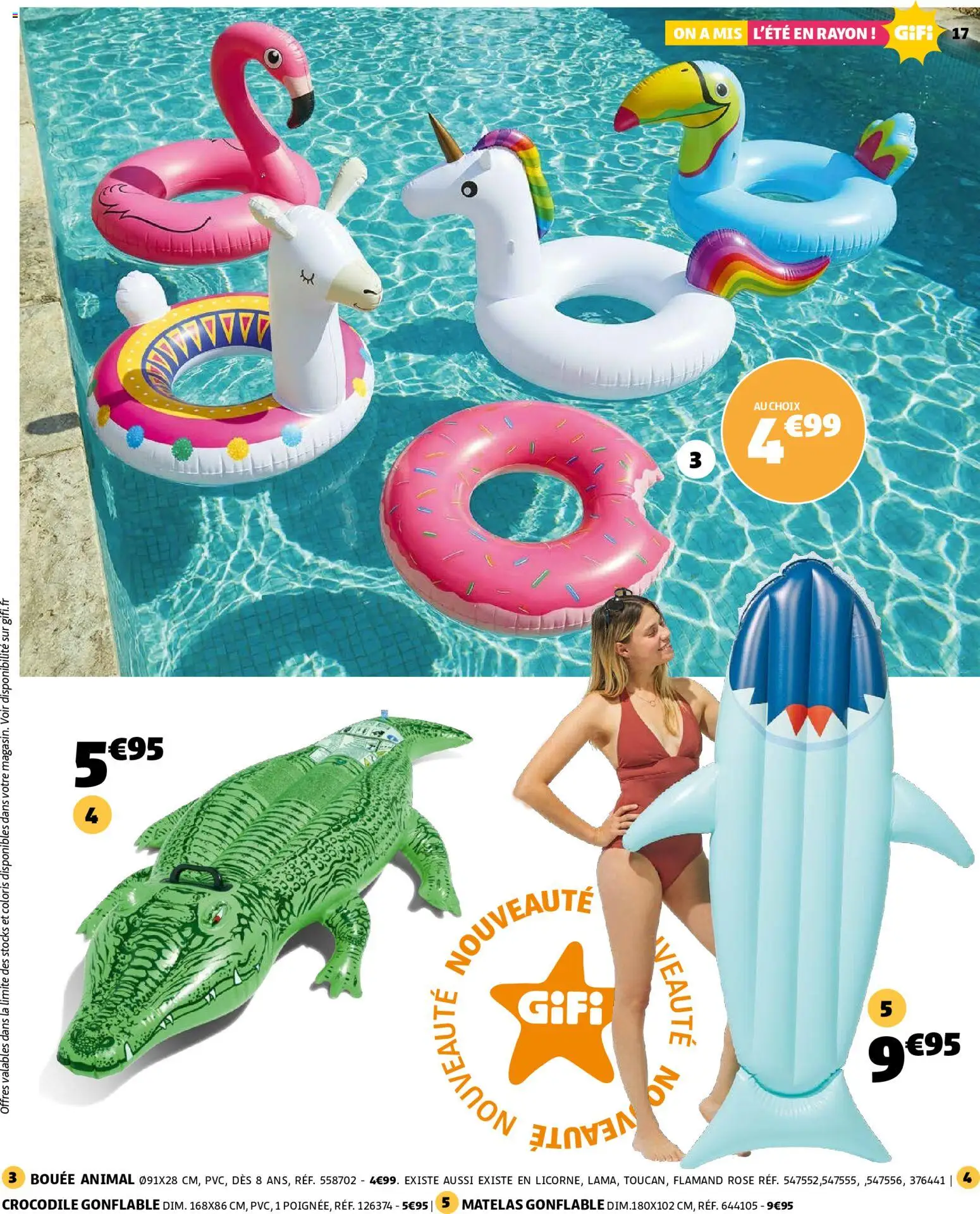{H1} | Page: 17 | Produits: Matelas gonflable, Bouée, Matelas