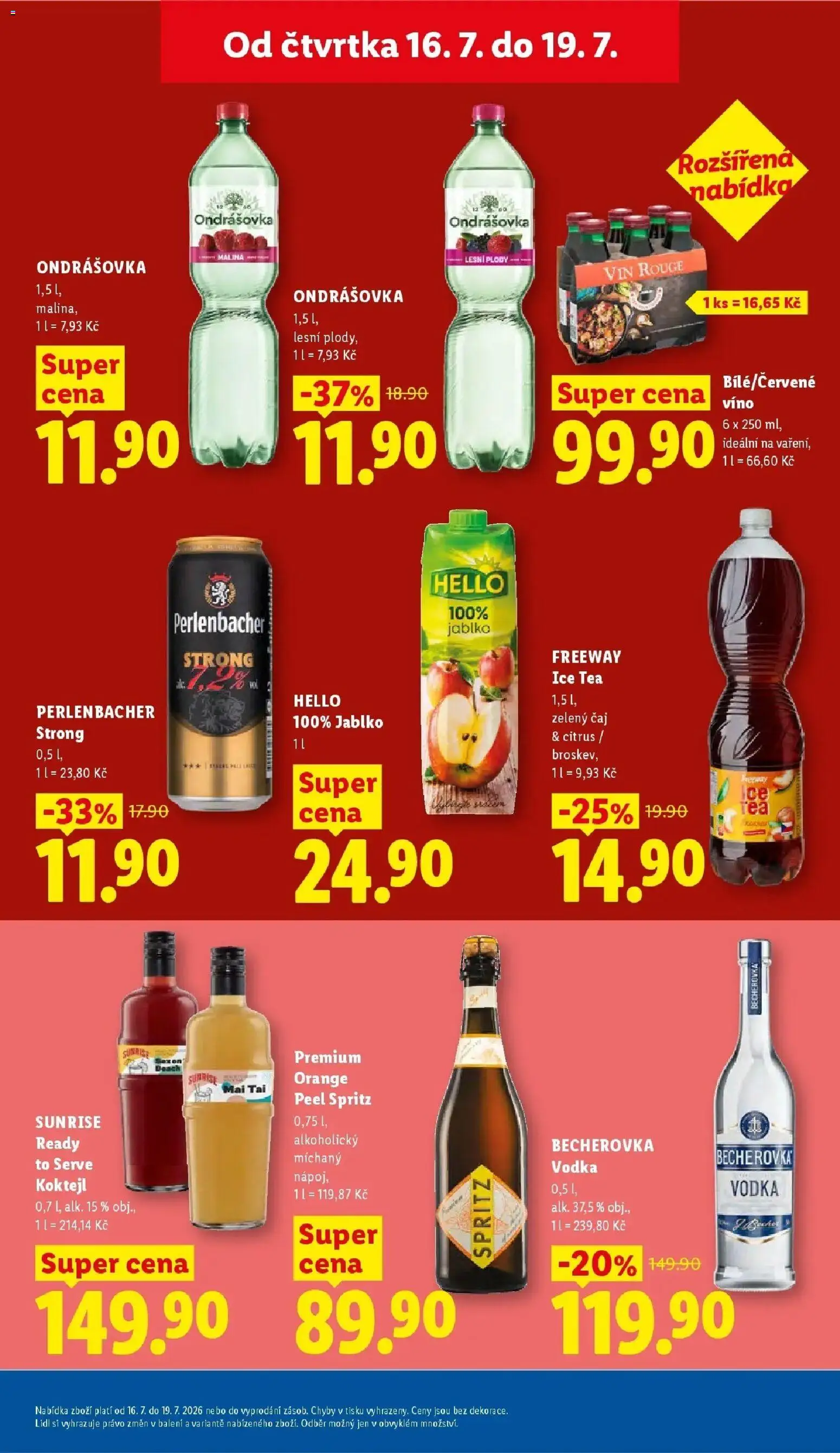 Lidl aktuální leták od 16.07.2026 | Strana: 27 | Produkty: Míchaný nápoj, Víno, Vodka, Ice tea