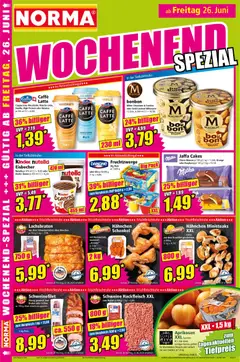 Norma Prospekt ab 22.06.2026 gültig | Seite: 18 | Produkte: Kinder bueno, Milka, Schweinefilet, Hackfleisch