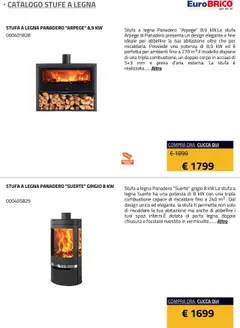 Anteprima del volantino Eurobrico Stufe a Legna catalogo valido a partire dal 23.07.2025 | Pagina: 11 | Prodotti: Stufa a legna, Stufa, Presa