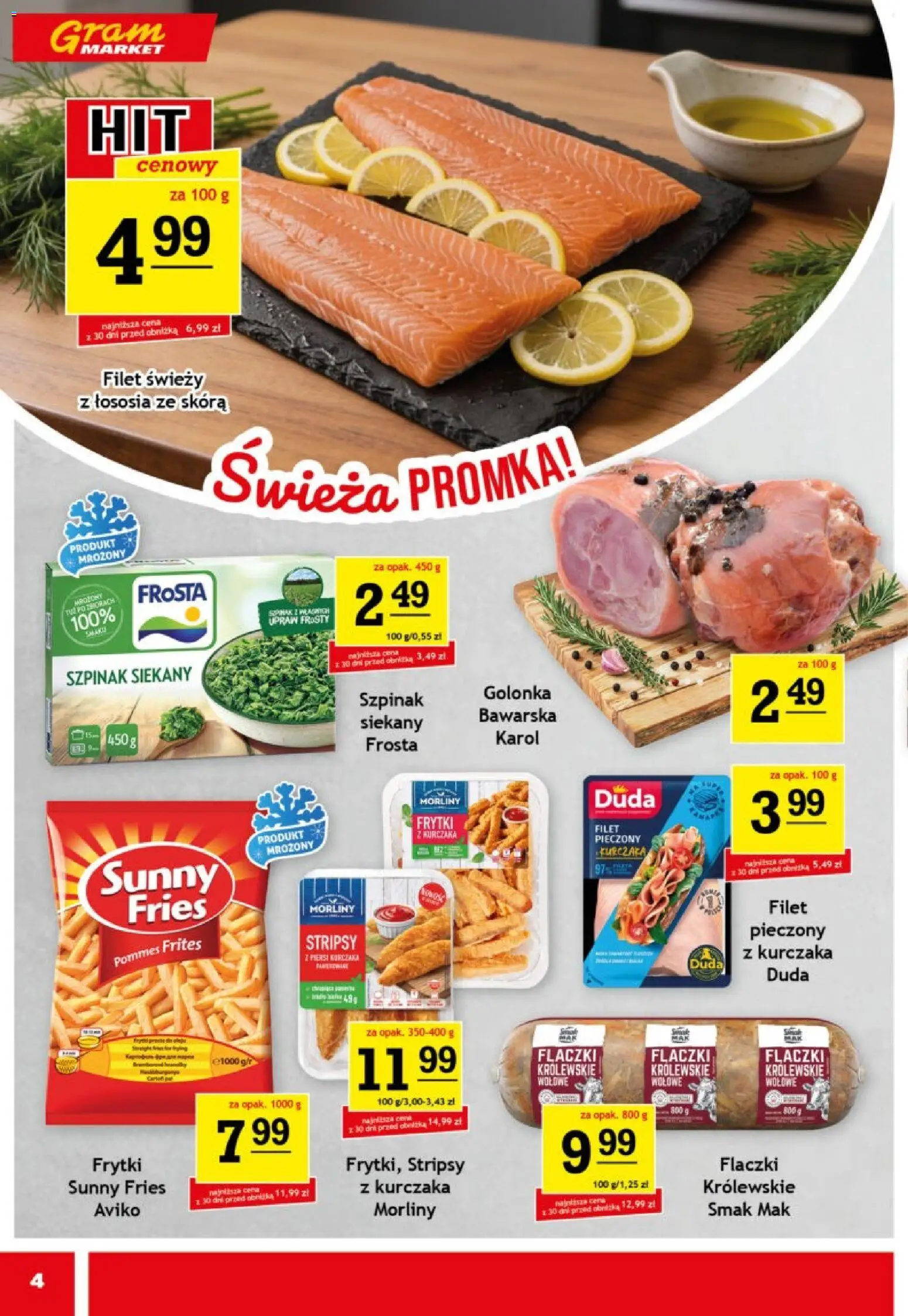 Gram Market gazetka od 29.07.2026 | Strona: 4 | Produkty: Mak, Szpinak, Frytki