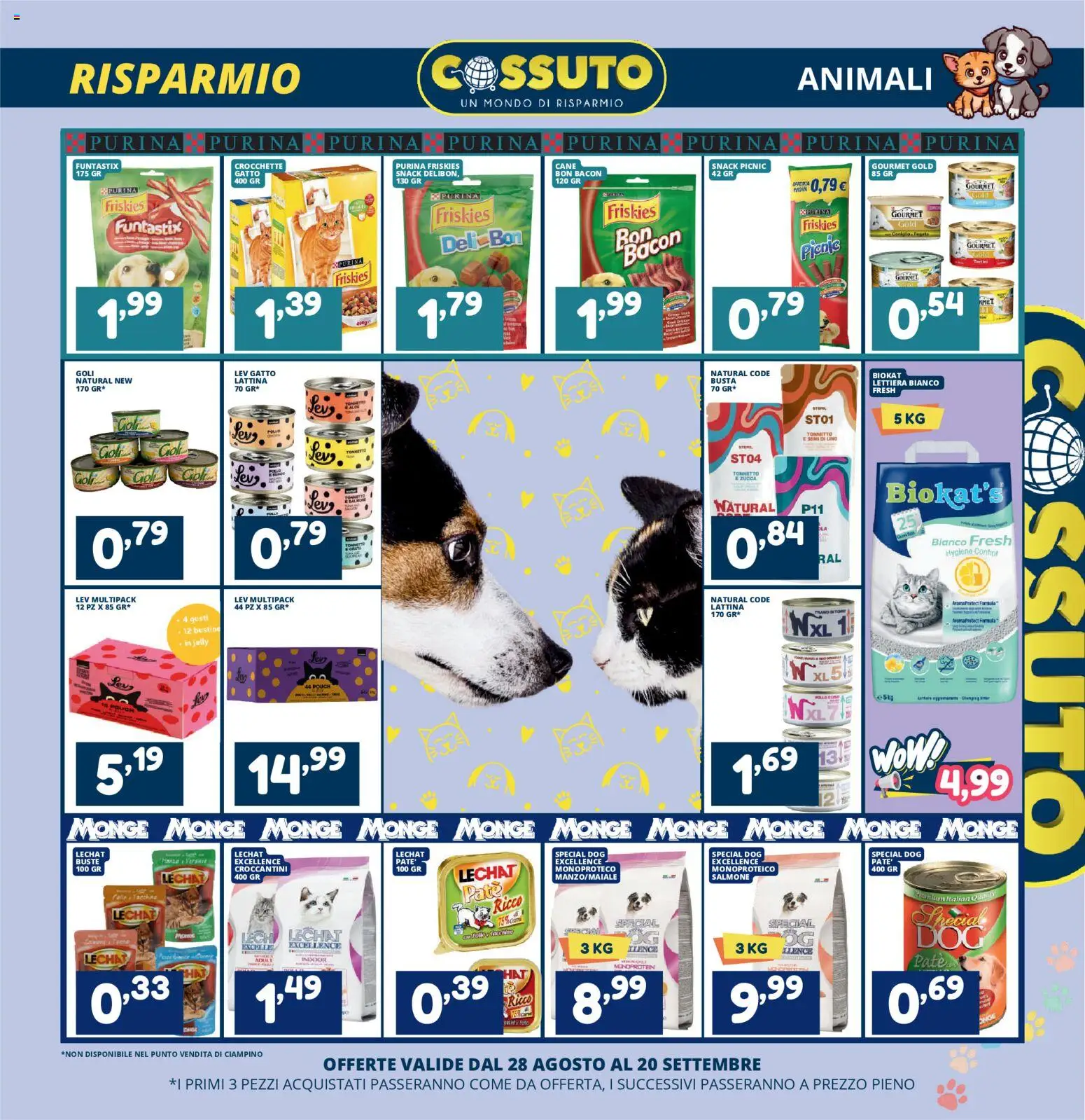 Volantino Cossuto del 28/08/2026 | Pagina: 5 | Prodotti: Paté, Salmone, Tacchino, Crocchette