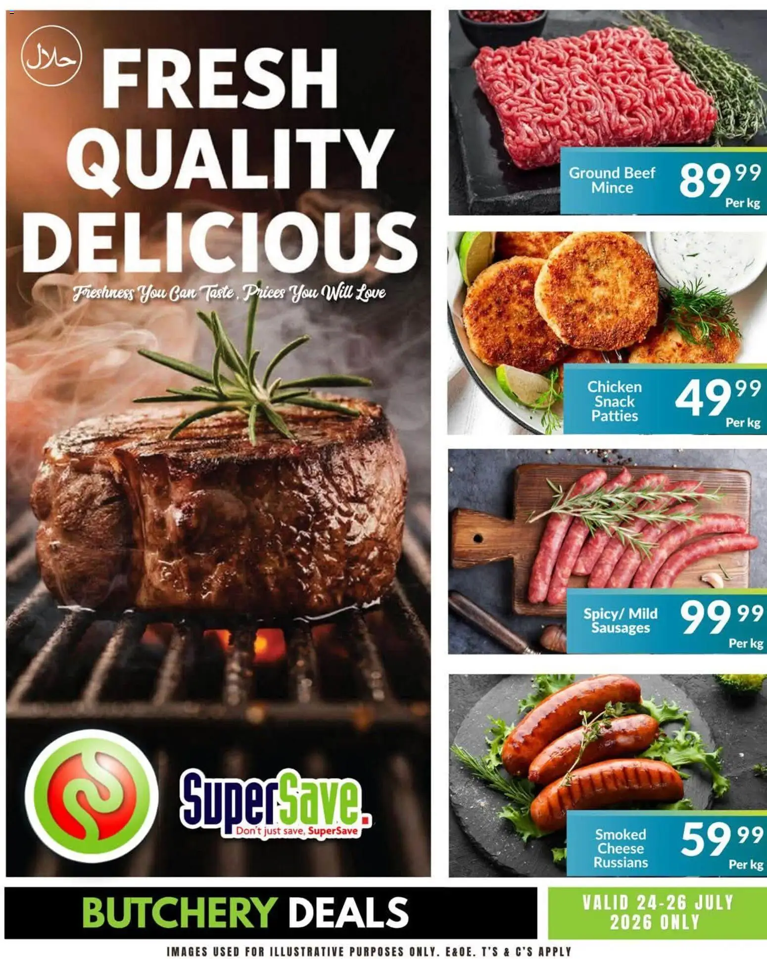 New Super Save catalogue – valid from 24/07/2026 | Page: 3 | Products: Cheese, Chicken, Beef