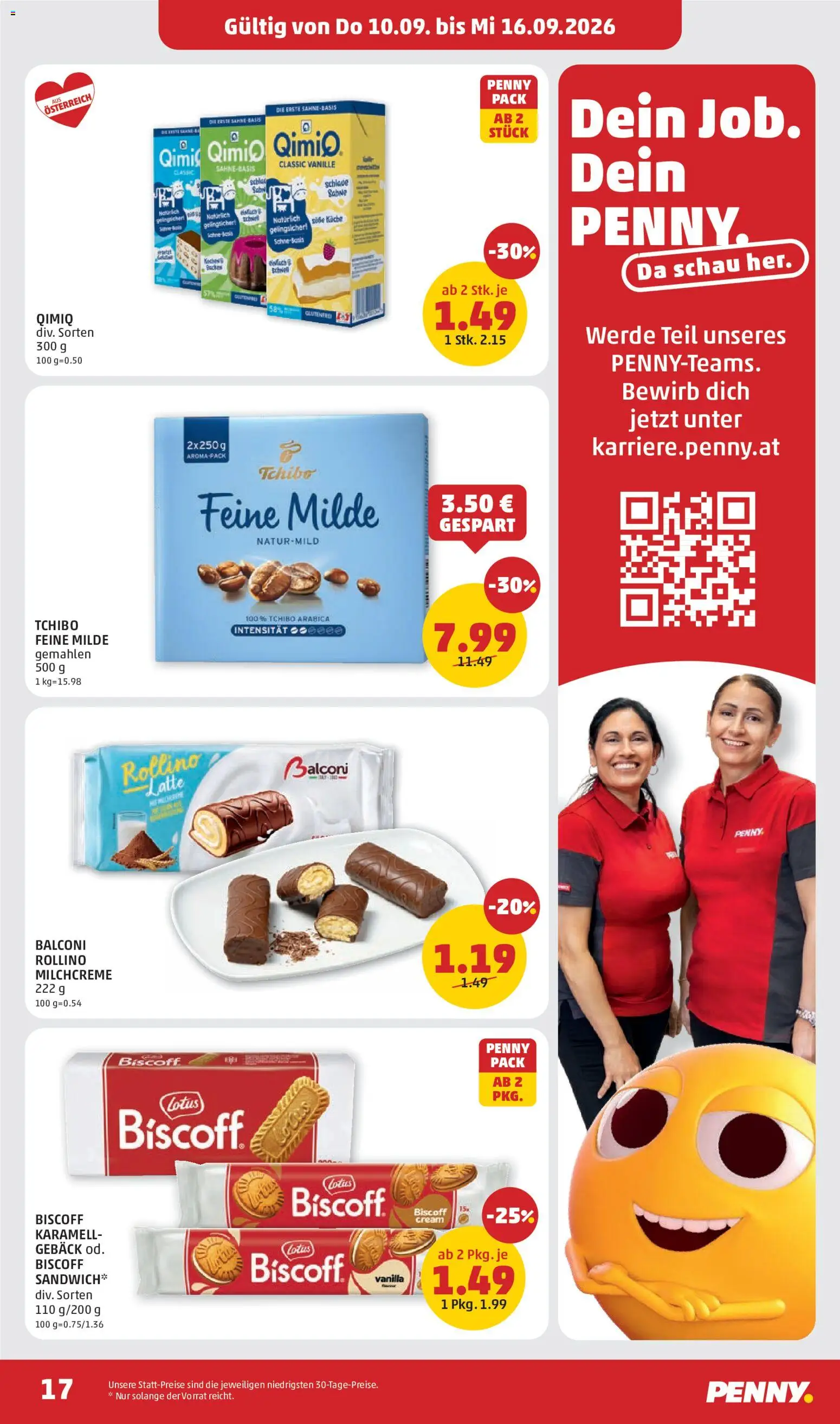 Penny Markt Flugblatt gültig ab 10.09.2026 | Seite: 17 | Produkte: Vanille, Lotus, Gebäck