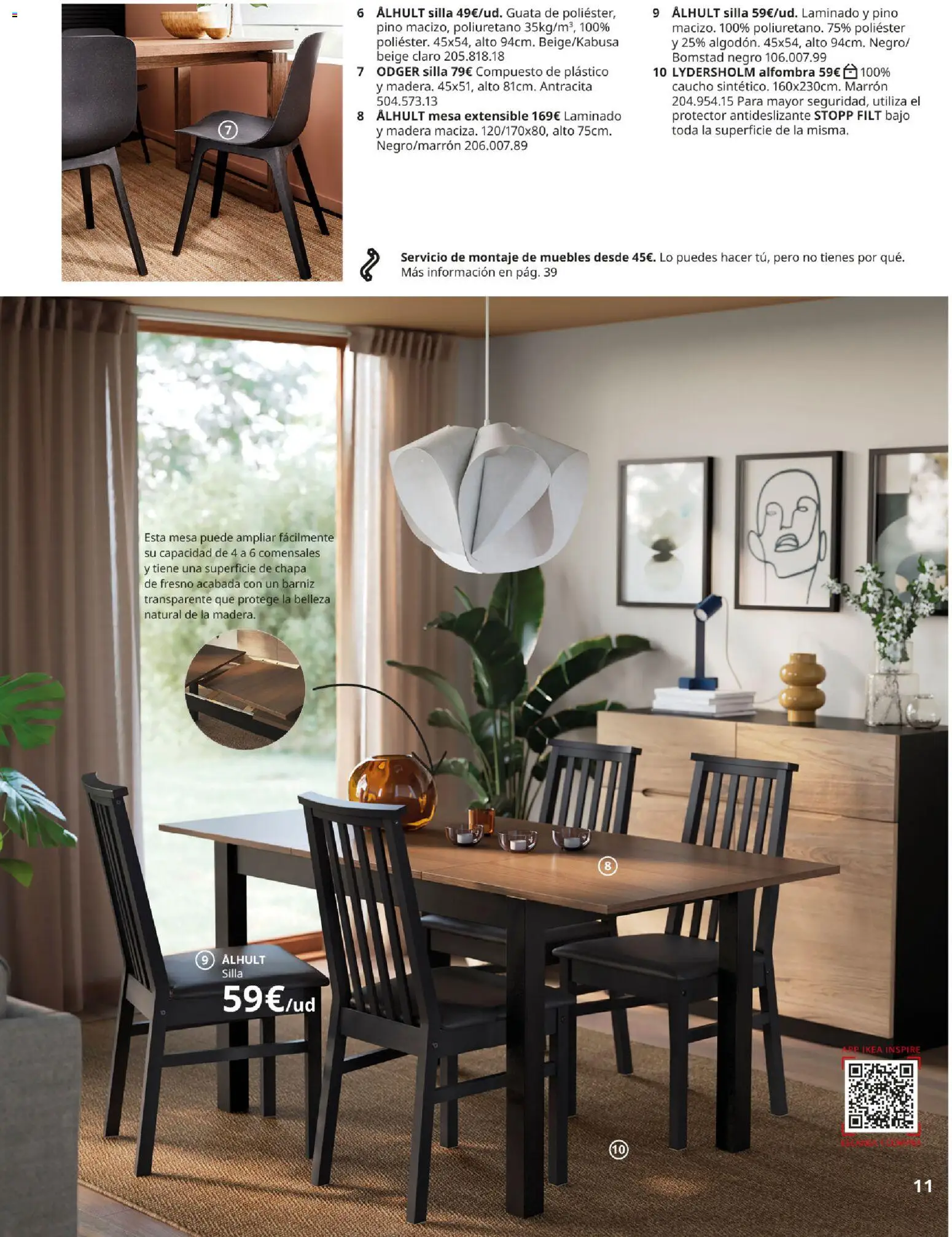 IKEA - Comedores │ válido desde el 01/09/2026 | Página: 11 | Productos: Mesa extensible, Muebles, Mesa, Silla