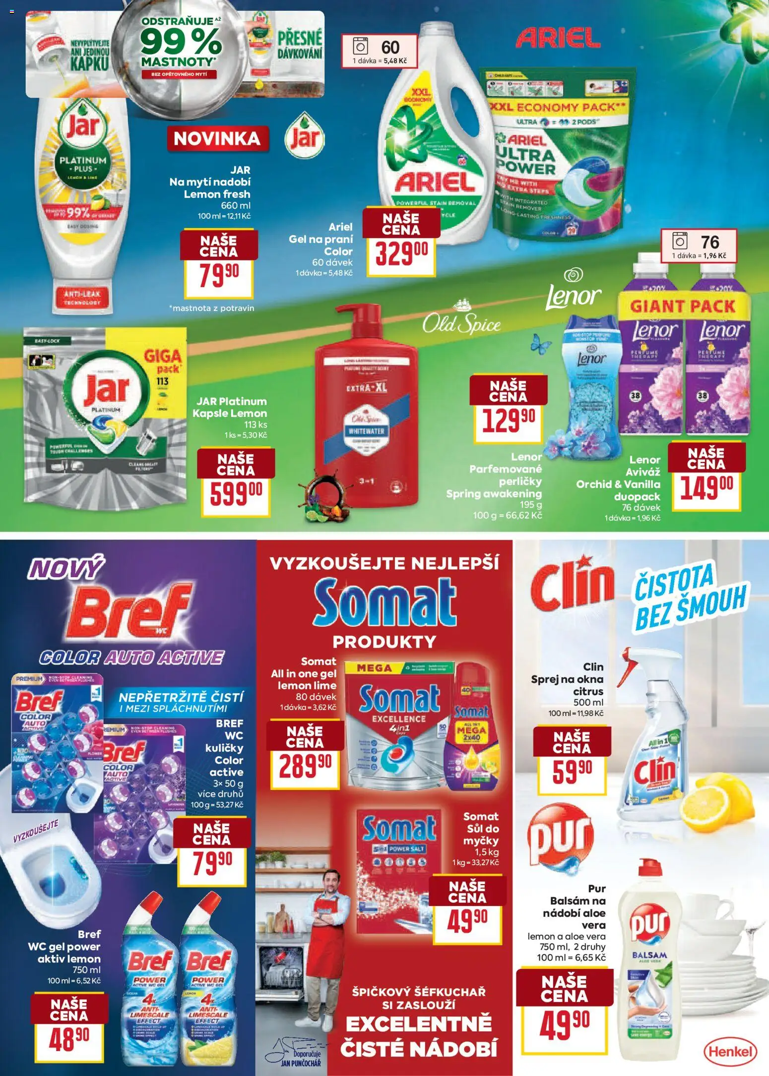 Billa leták - Předvánoční úklid výhodně od 21.10.2026 | Strana: 3 | Produkty: Aviváž, Kapsle, Gel na praní, Lina