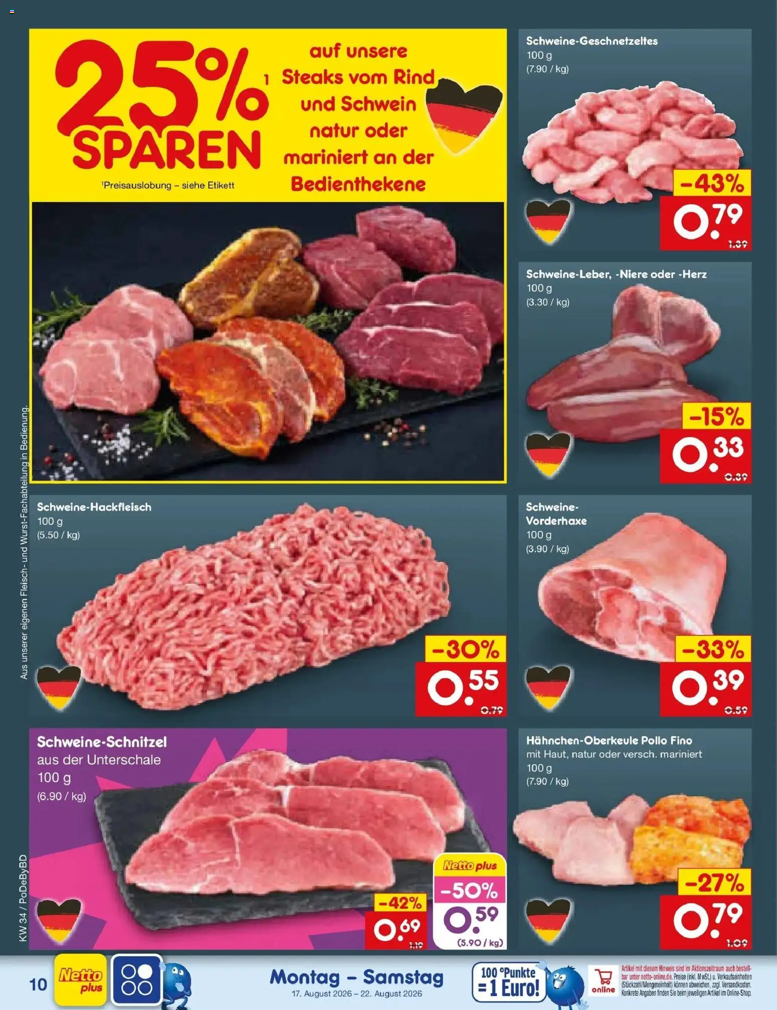 Netto Marken-Discount Prospekt Selb – gültig ab 17.08.2026 | Seite: 12 | Produkte: Fleisch