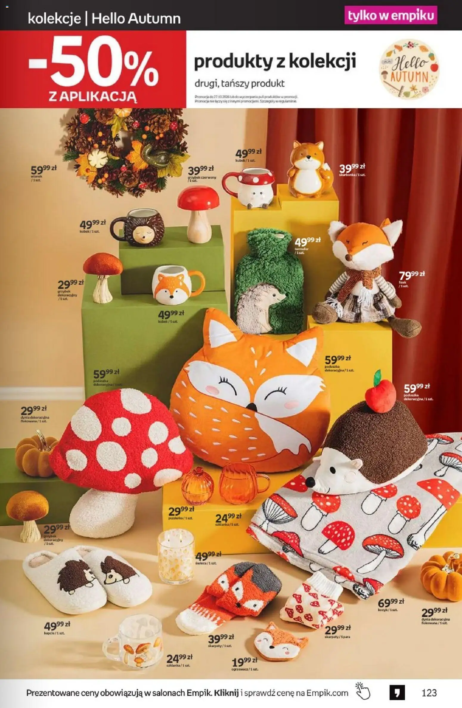 Empik promocje od 14.10.2026 | Strona: 123 | Produkty: Szklanka, Dynia, Poduszka