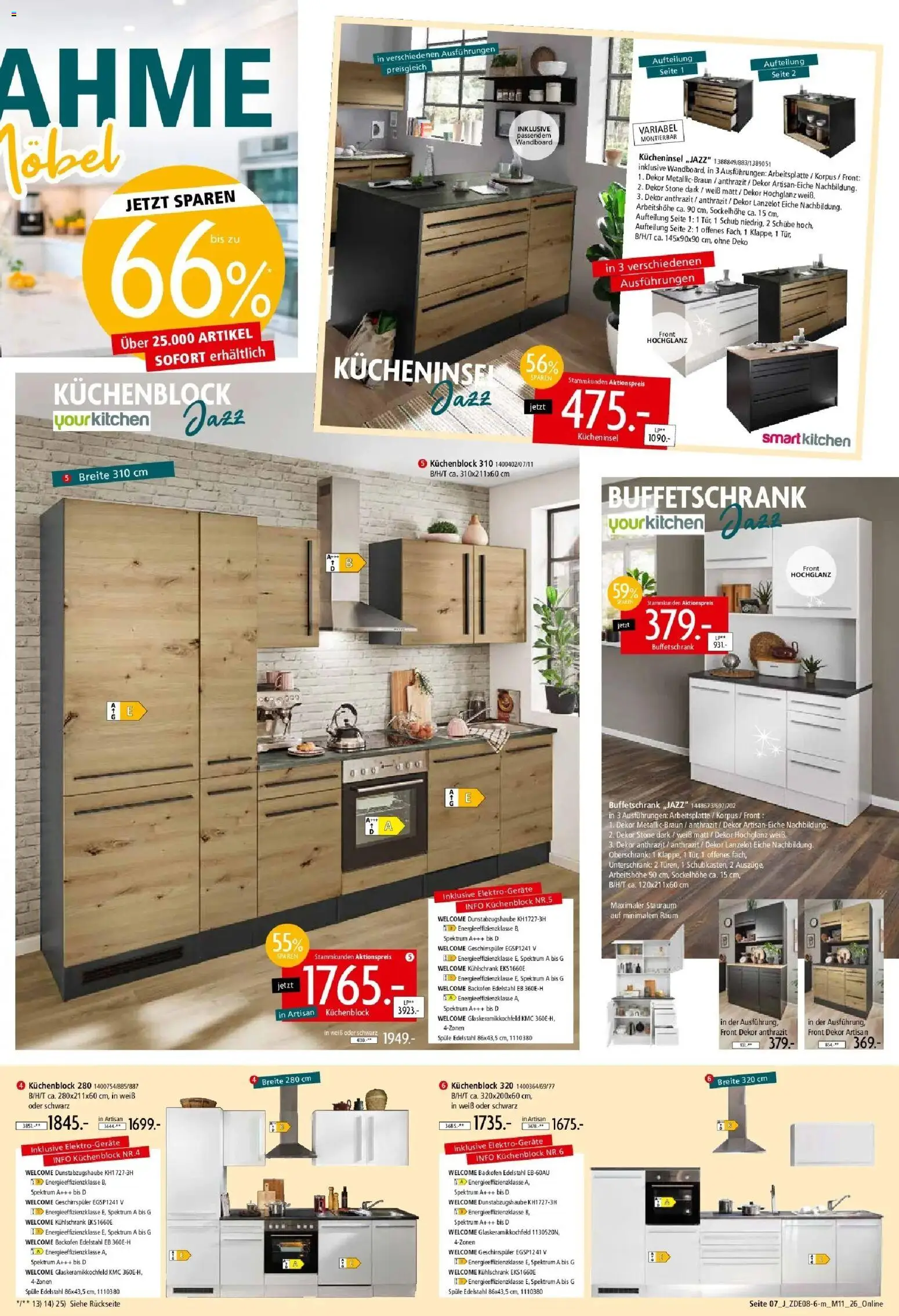 Zurbrüggen - Zurbrüggen: Mitnahme Möbel – gültig ab 29.08.2026 | Seite: 35 | Produkte: Geschirrspüler, Küchenblock, Wandboard, Backofen