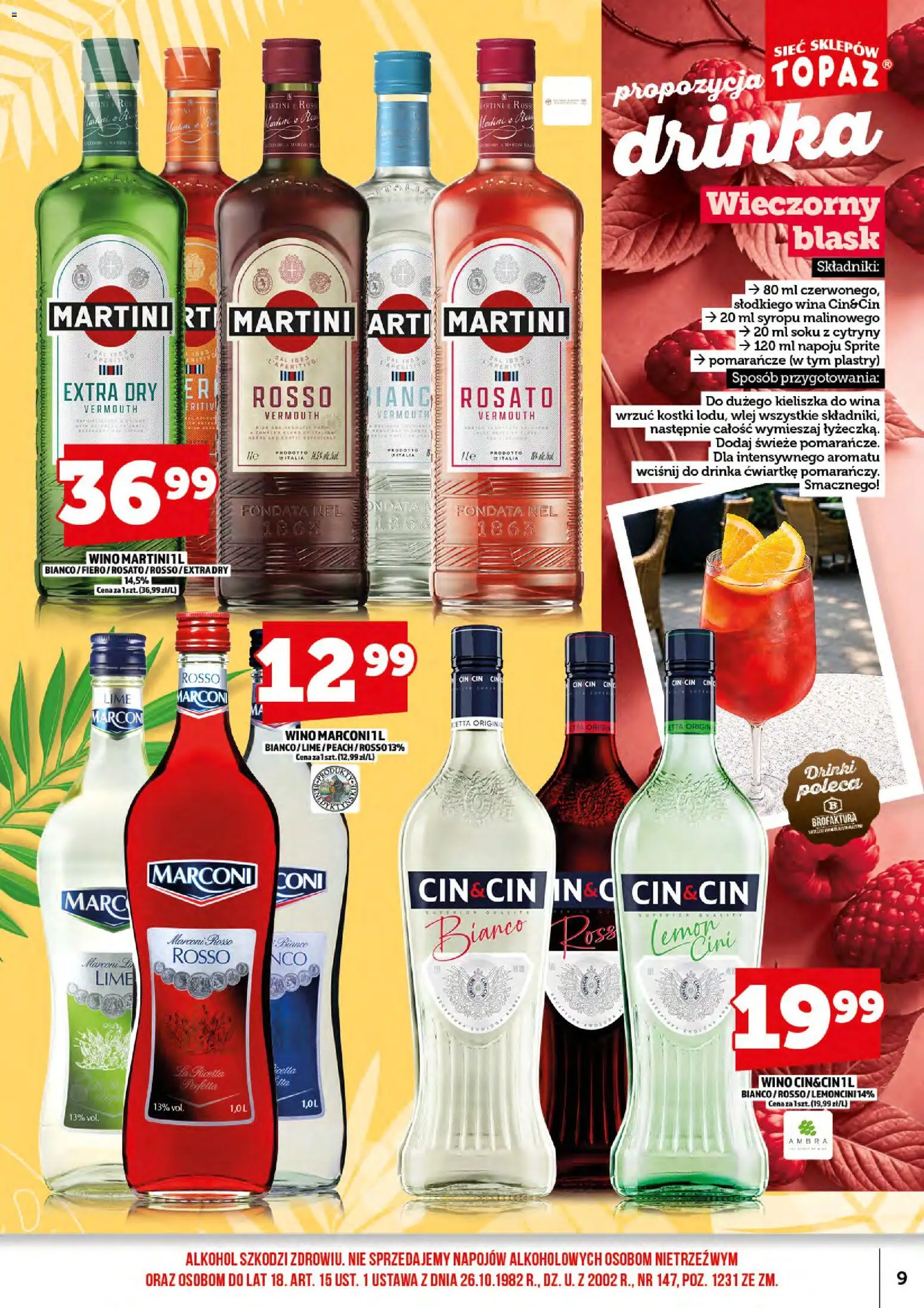 Topaz gazetka alkoholowa od 01.07.2026 | Strona: 11 | Produkty: Cytryny, Wino, Pomarańcze, Alkohol