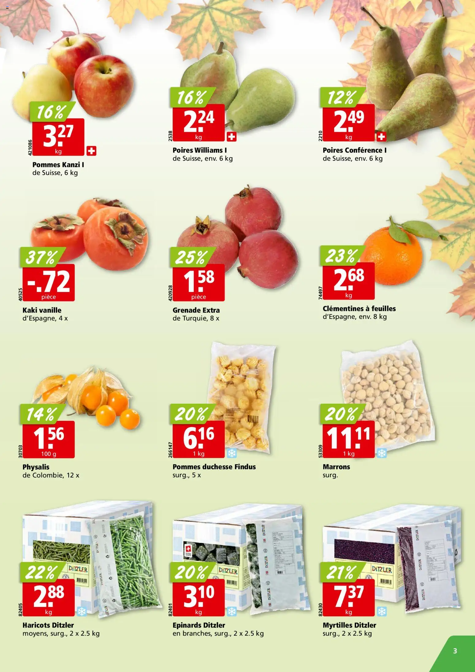 Aligro aktionen Chavannes, Matran, Genève, Sion – gültig ab 02.11.2026 | Seite: 3 | Produkte: Vanille, Kaki