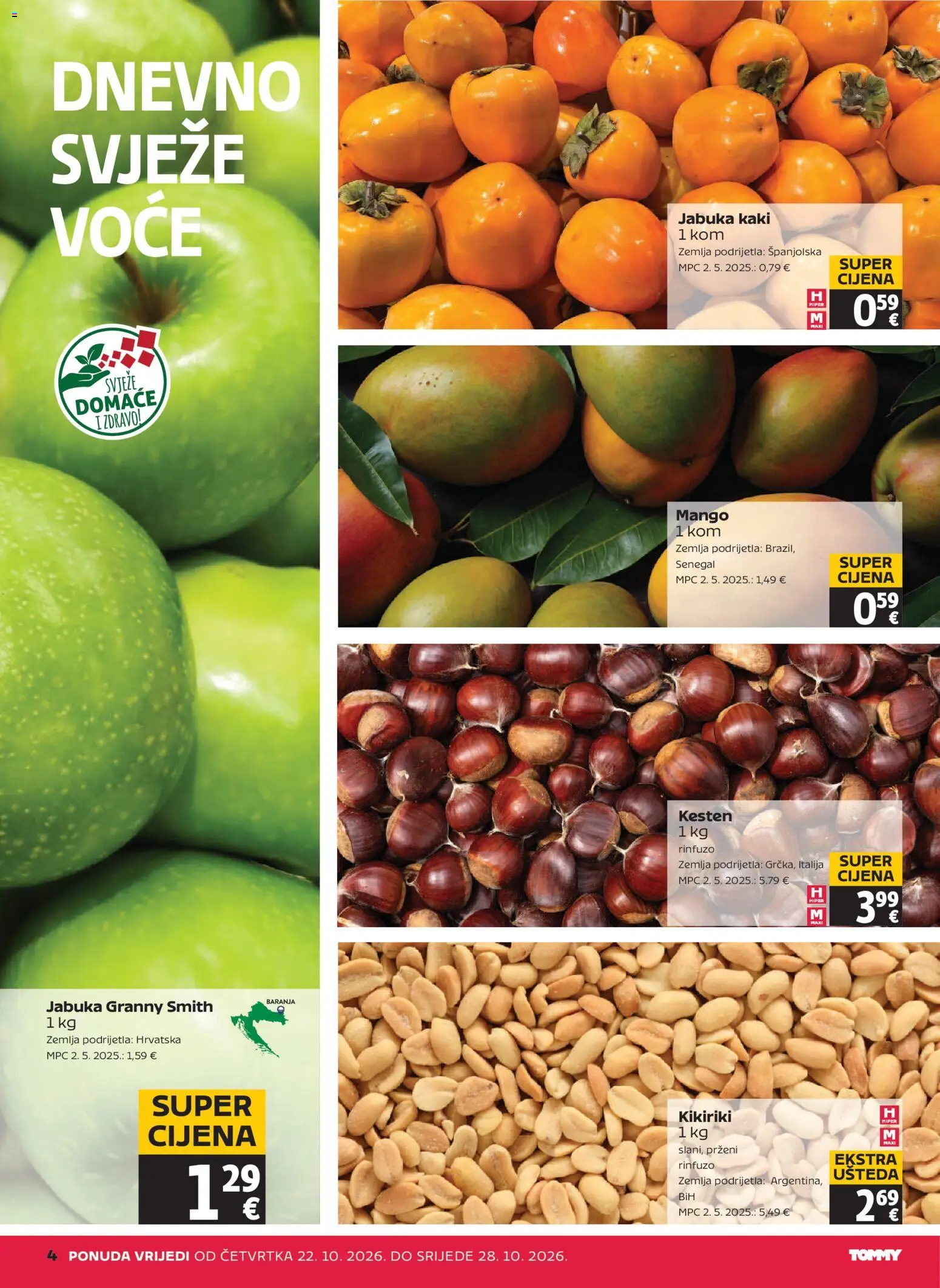 Tommy katalog | vrijedi od 22.10.2026 | Stranica: 4 | Proizvodi: Zemlja, Voće, Mango, Jabuka