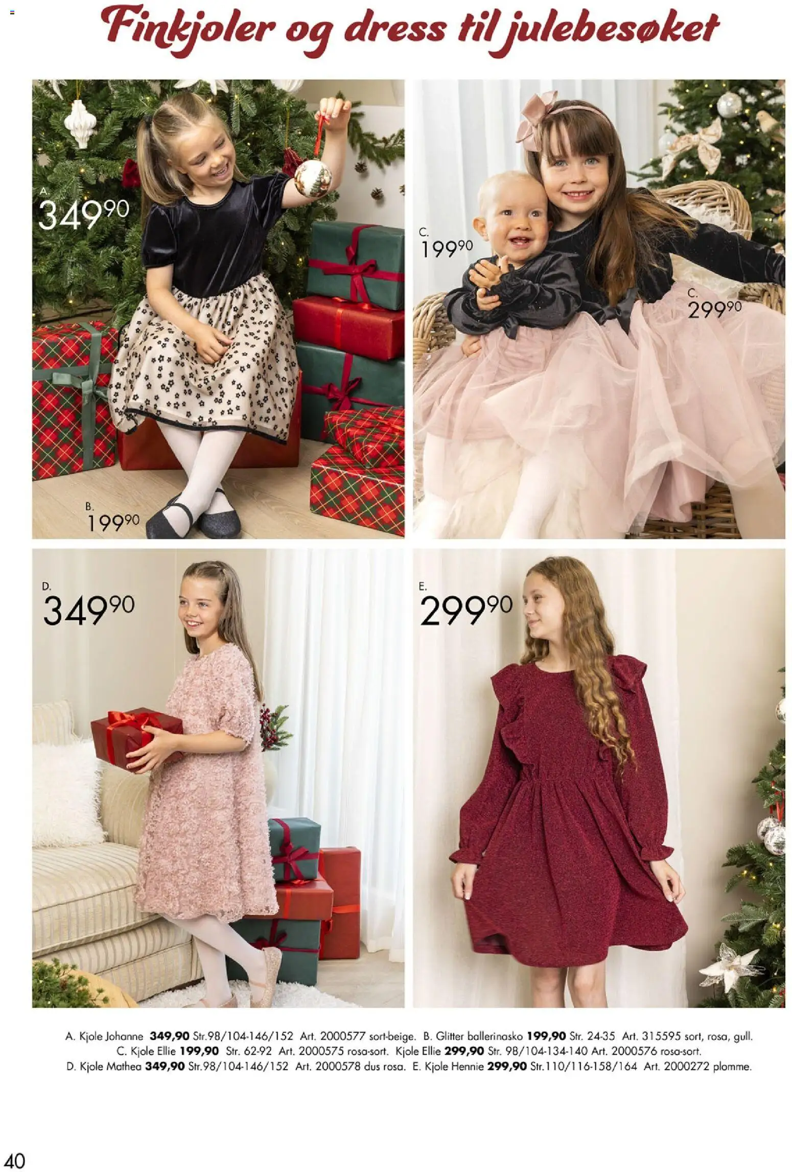 {H1} | Side: 40 | Produkter: Kjole, Ballerinasko, Glitter
