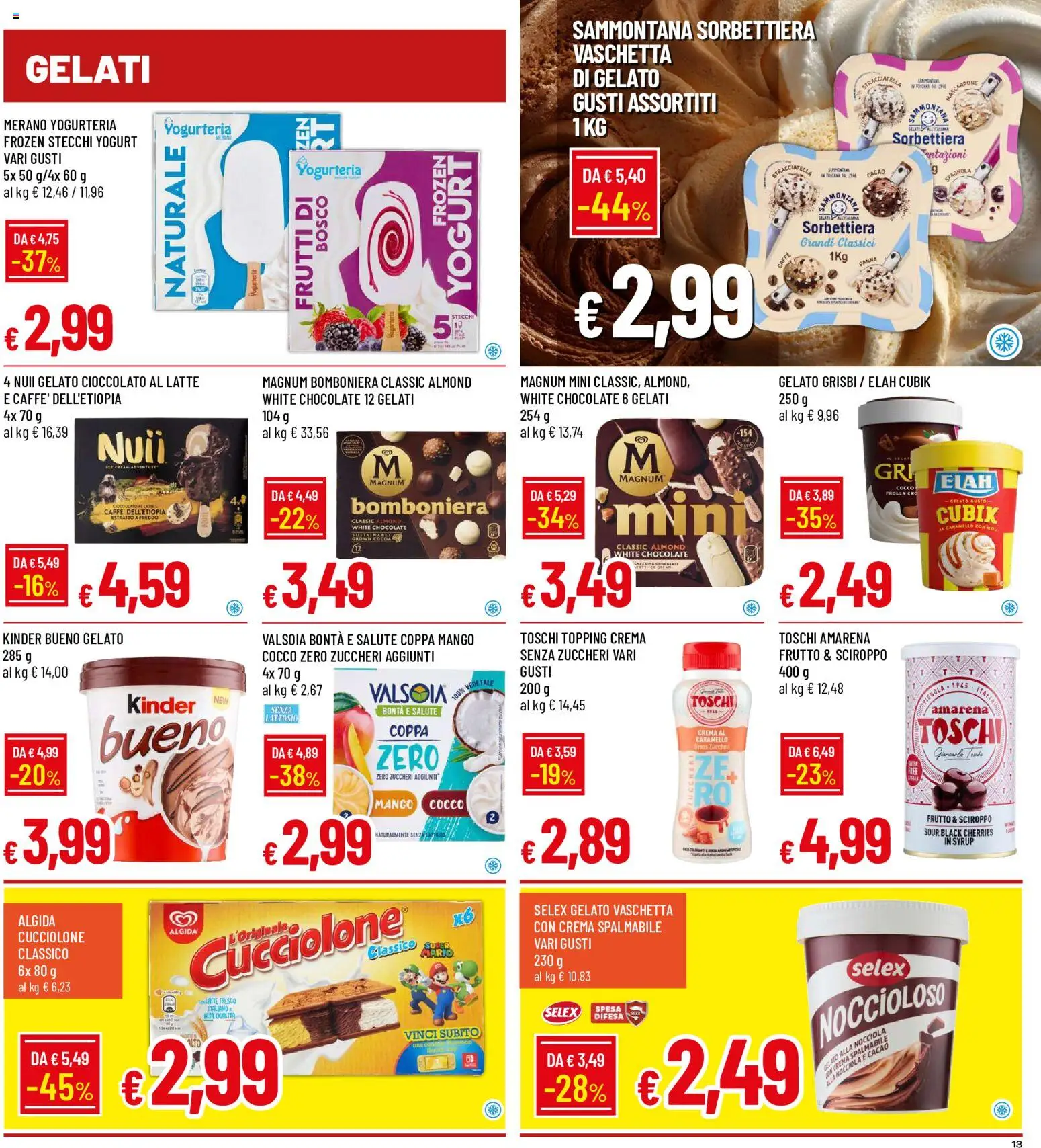 Volantino Galassia del 27/08/2026 | Pagina: 13 | Prodotti: Cioccolato, Magnum, Gelato, Amarena