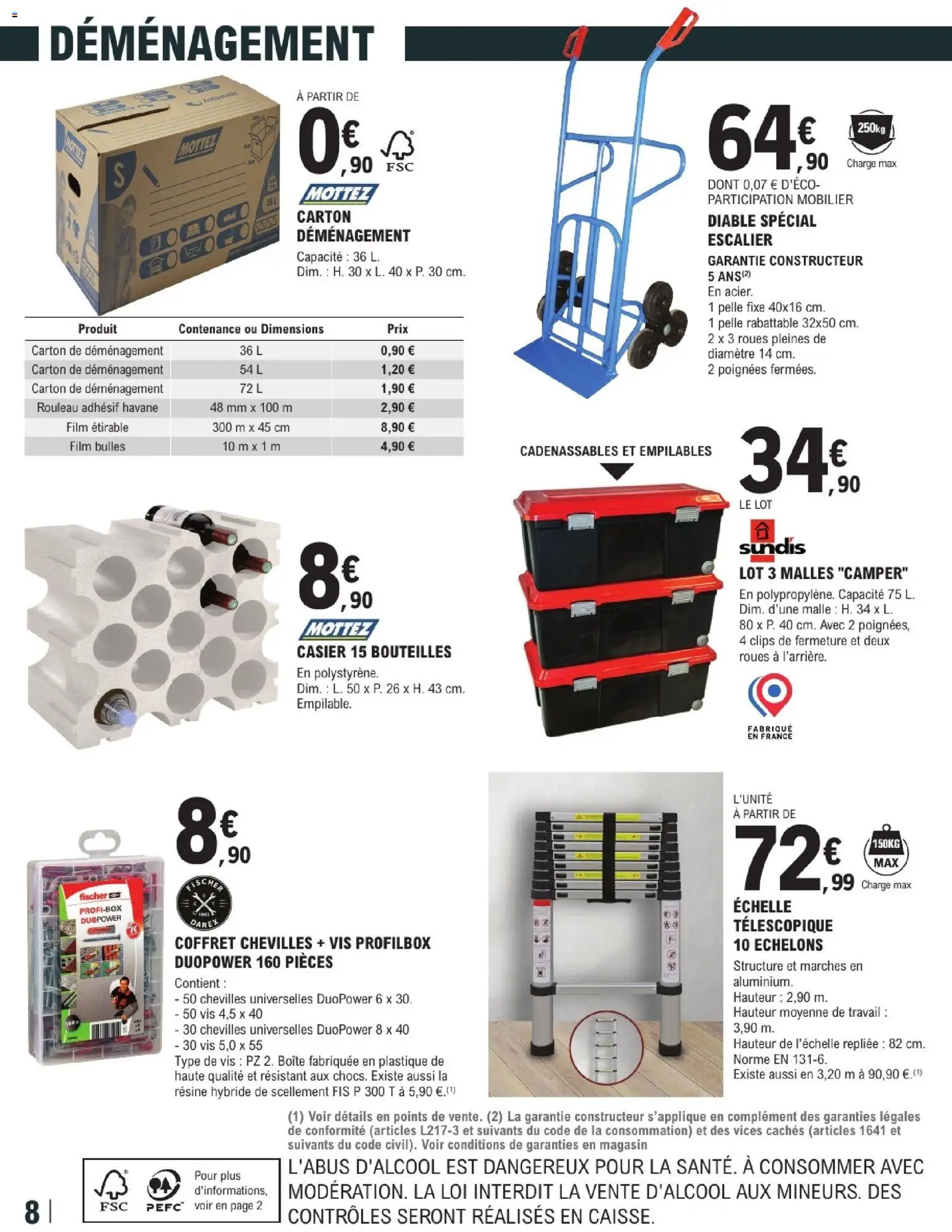 {H1} | Page: 8 | Produits: Carton de déménagement, Rouleau, Poignées