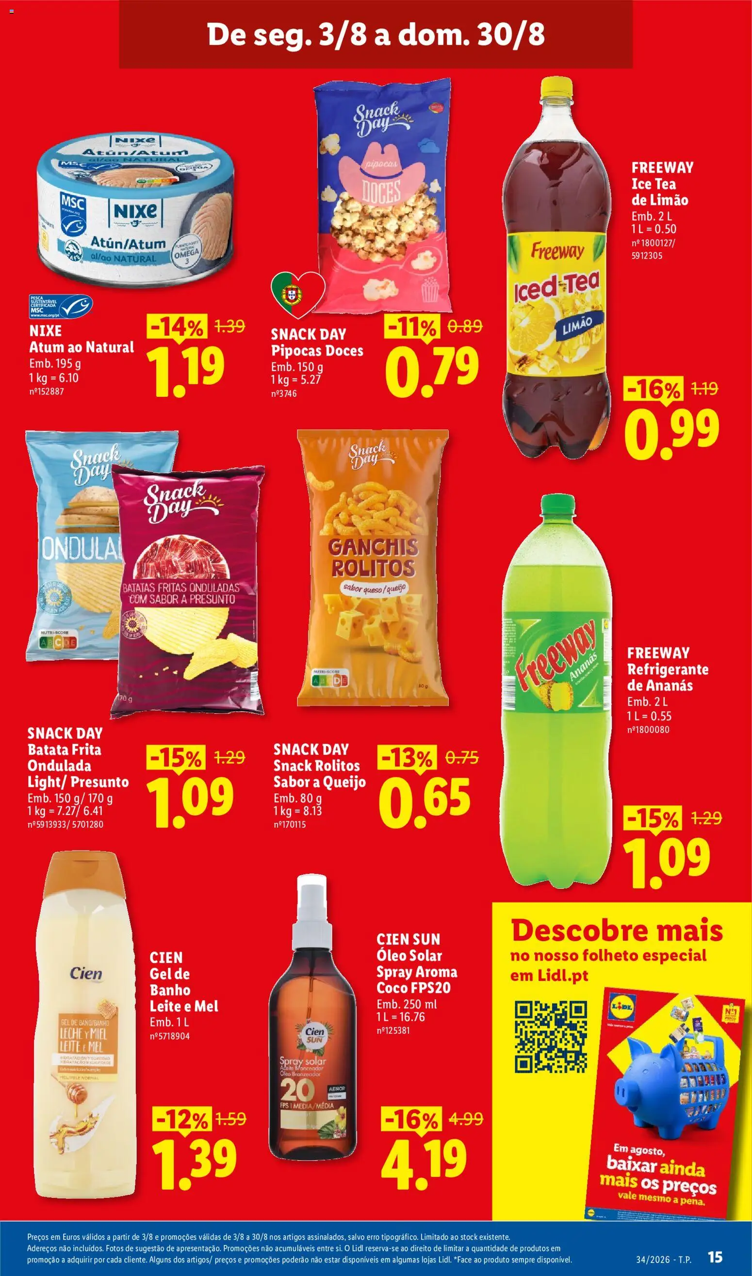 Lidl folheto │ válido de 17/08/2026 | Página: 15 | Produtos: Batata frita, Batatas, Banho, Óleo