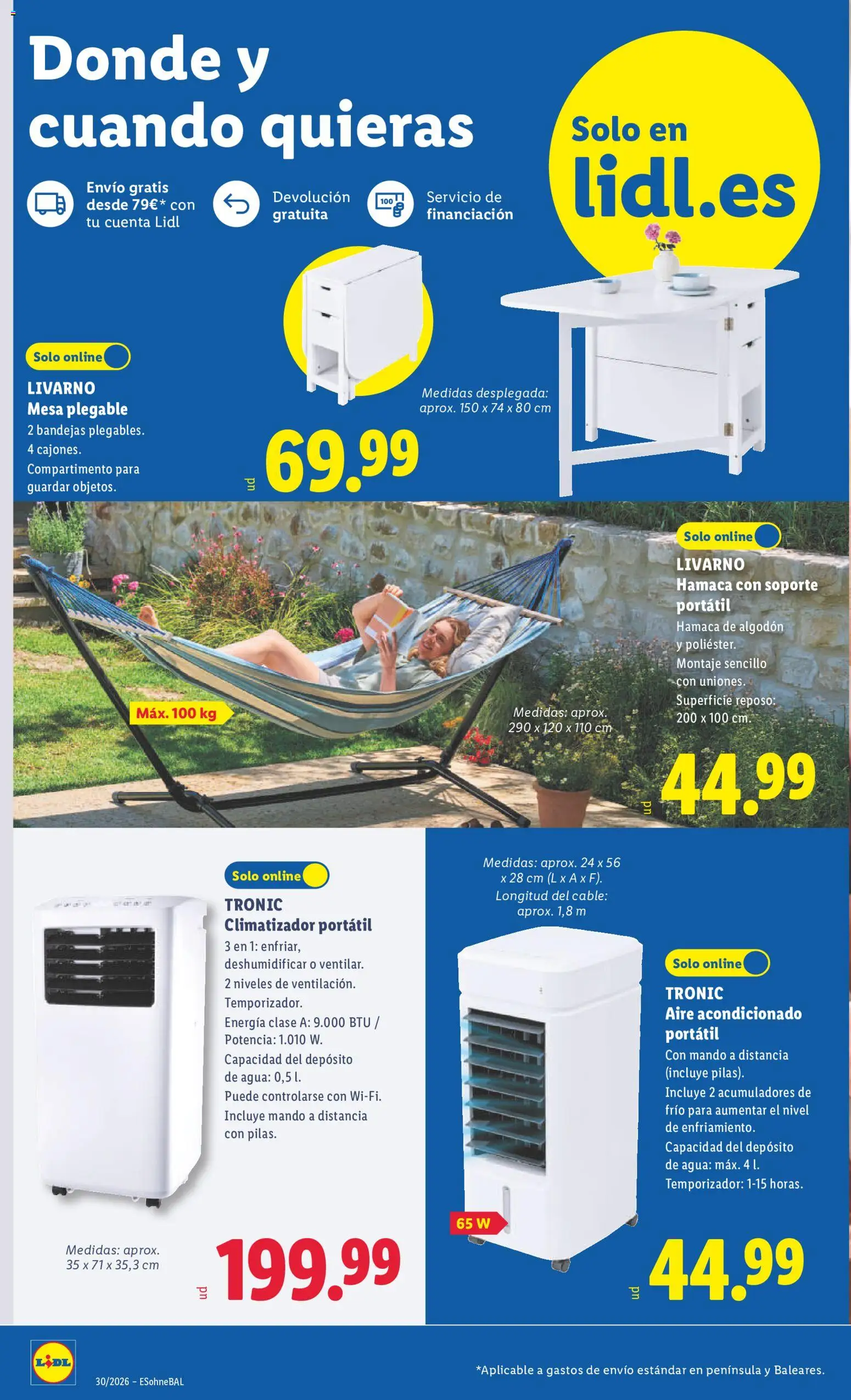 Lidl folleto de bazar │ válido desde el 20/07/2026 | Página: 6 | Productos: Cable, Aire acondicionado, Mesa