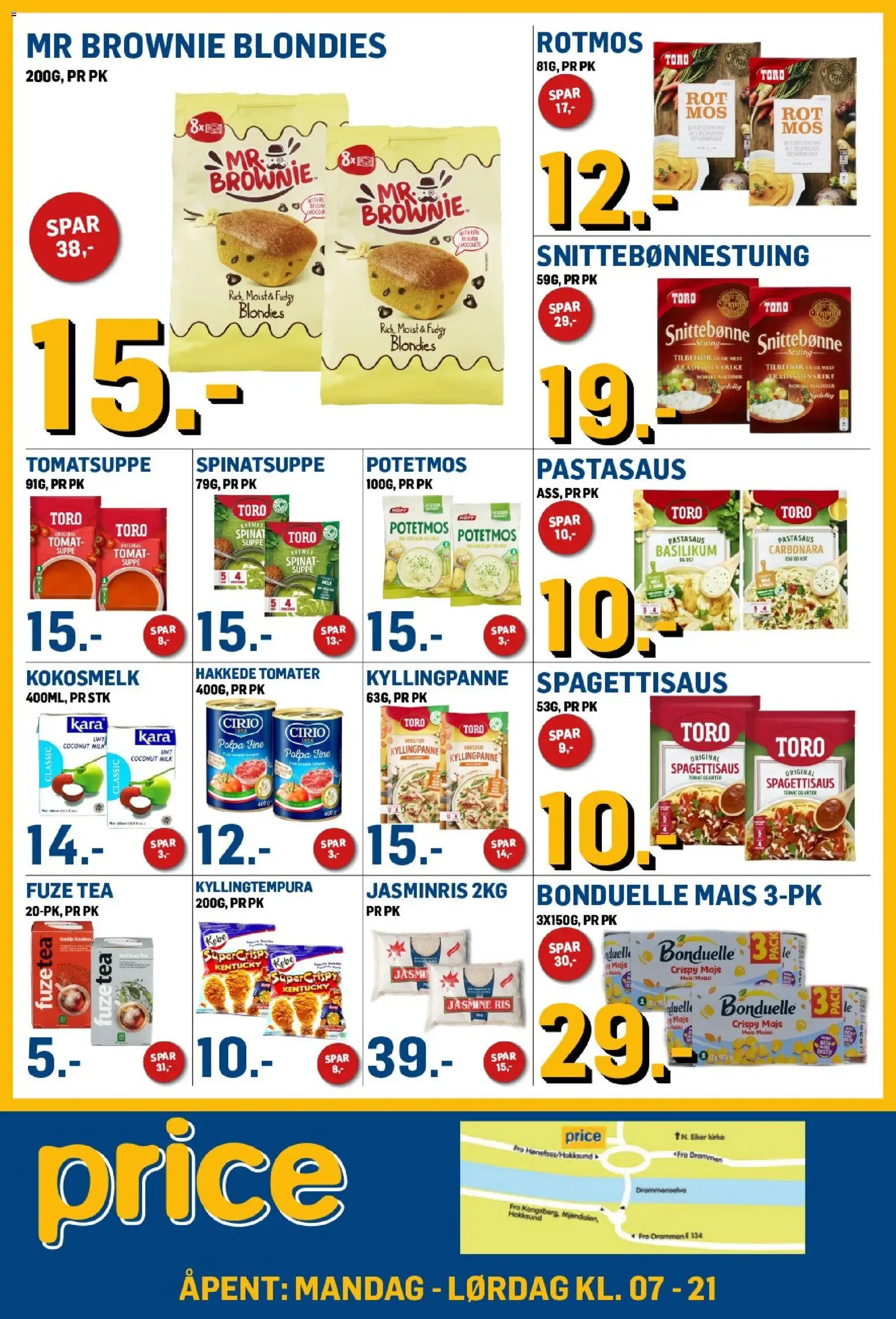 {H1} | Side: 6 | Produkter: Tomater, Ris, Hakkede tomater, Brownie