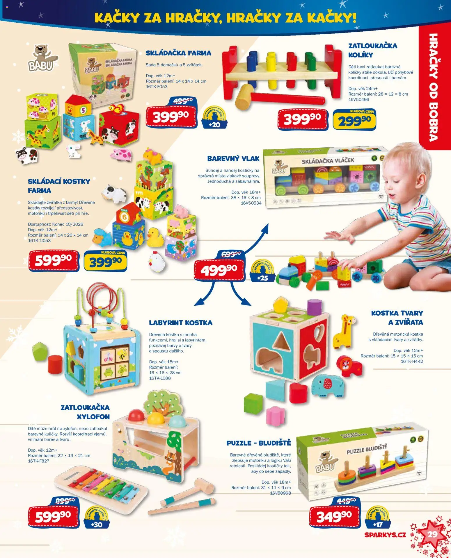 Sparkys katalog Vánoce 2026 od 01.10.2026 | Strana: 29 | Produkty: Kolíčky, Hračky, Puzzle, Xylofon