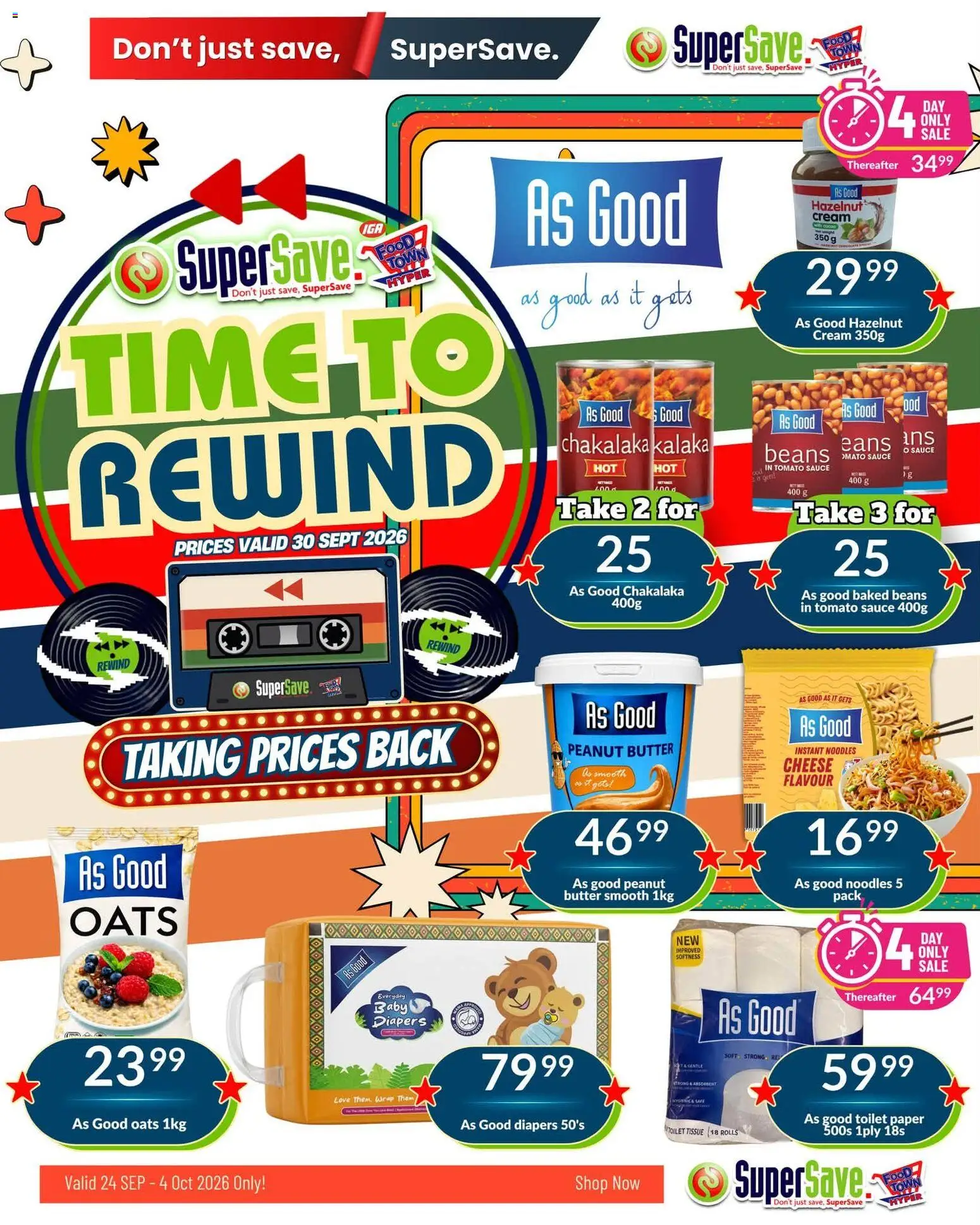 New Super Save catalogue – valid from 24/09/2026 | Page: 53 | Products: Baked beans, Butter, Cream, Toilet paper