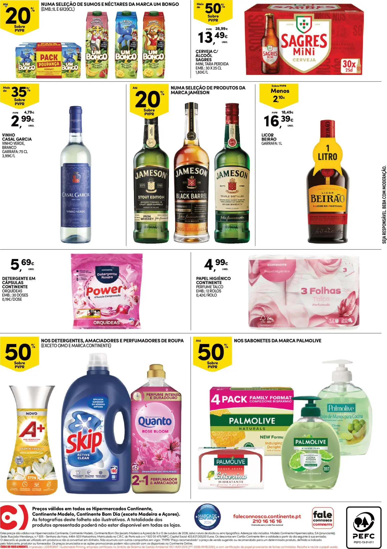Continente folheto Fim de Semana │ válido de 09/10/2026 | Página: 4 | Produtos: Cápsulas, Licor, Vinho, Álcool