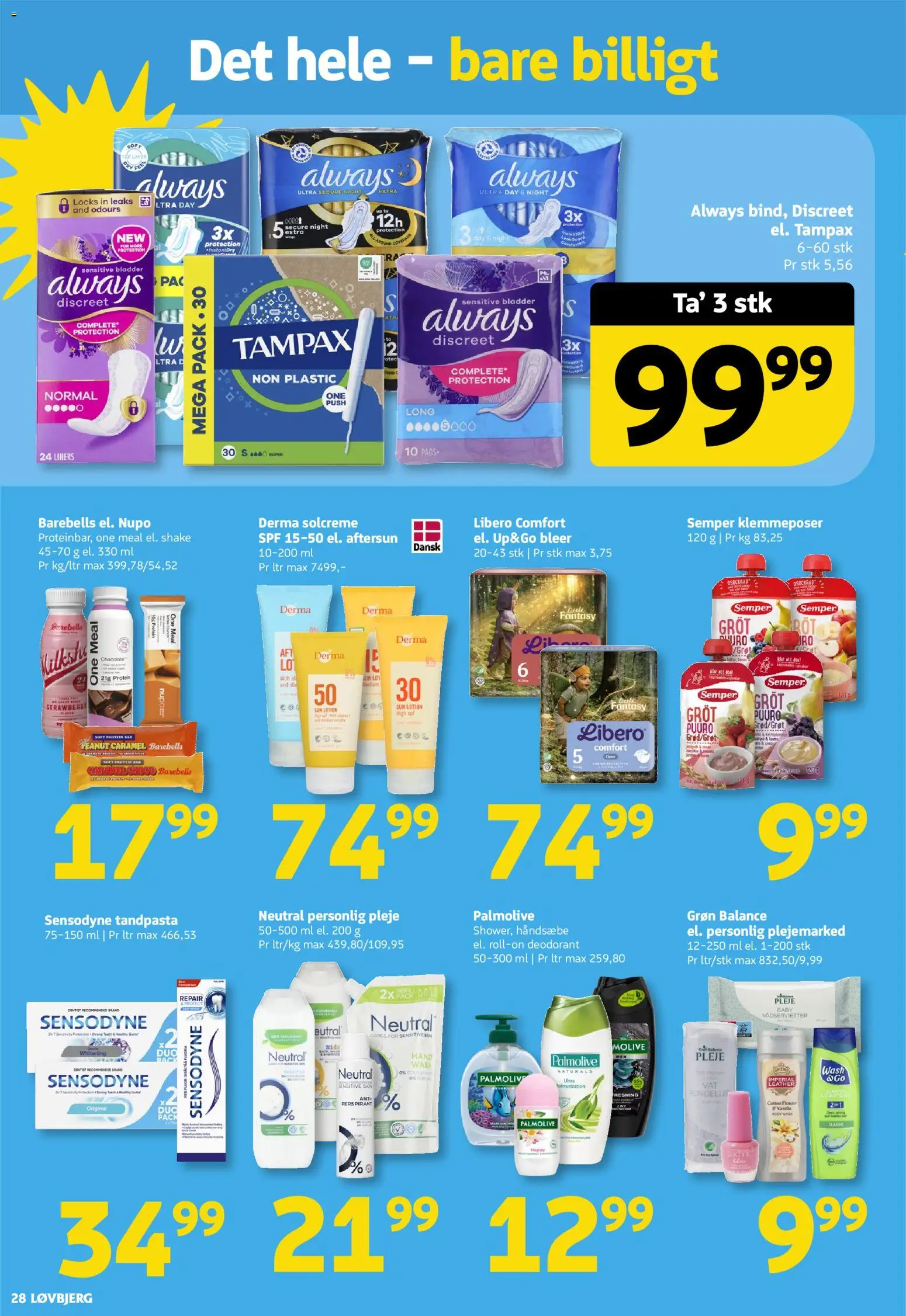 Løvbjerg tilbudsavis – gyldig fra 17/07/2026 | Side: 28 | Produkter: Solcreme, Deodorant, Tandpasta