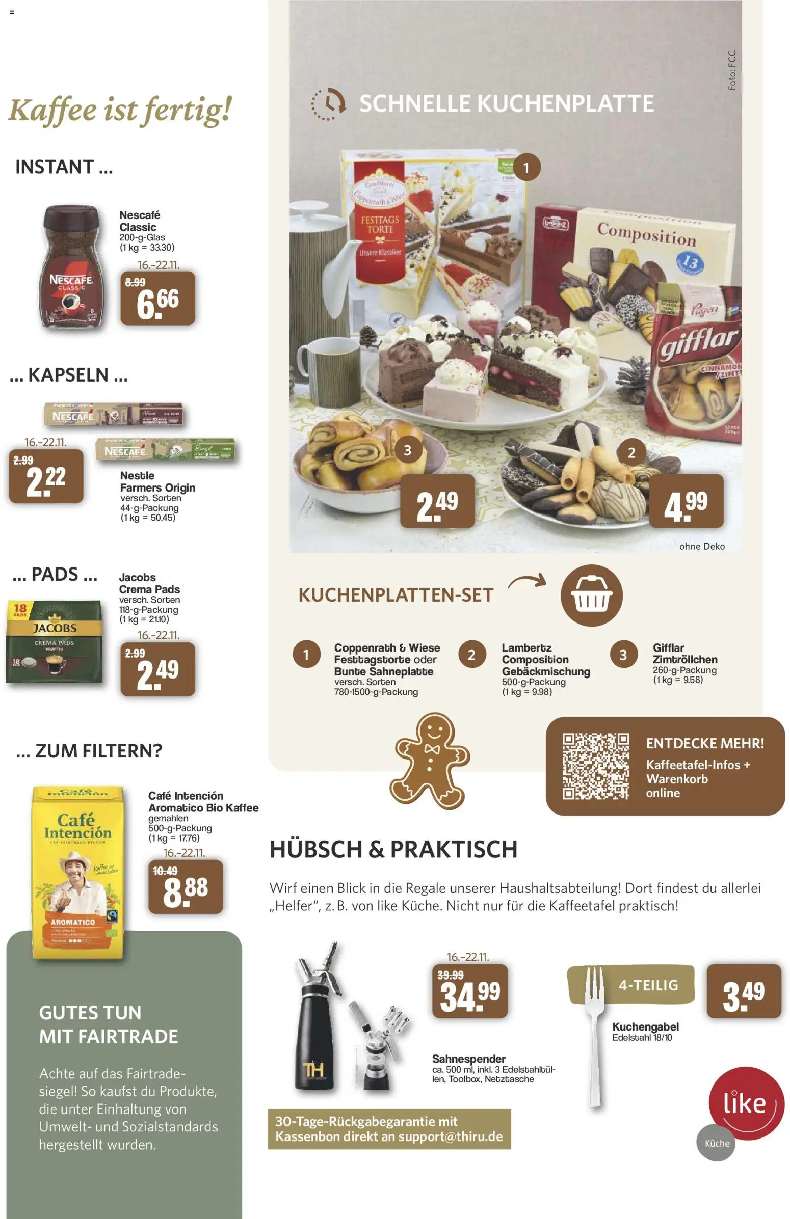 Famila Nordwest myTime November 2026 – gültig ab 26.10.2026 | Seite: 44 | Produkte: Nescafe, Kaffee, Küche, Nescafe classic