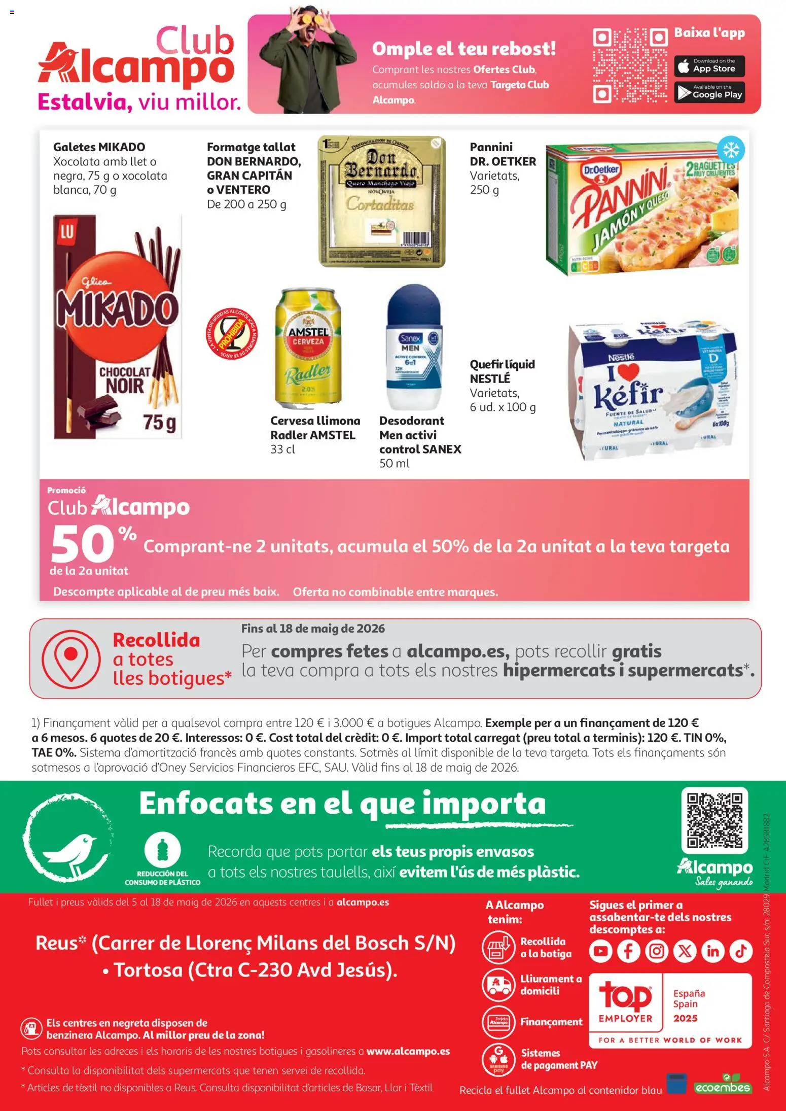 Alcampo Superstore Catalan │ válido desde el 05.05.2026 | Página: 16 | Productos: Queso, Jamón, Cerveza
