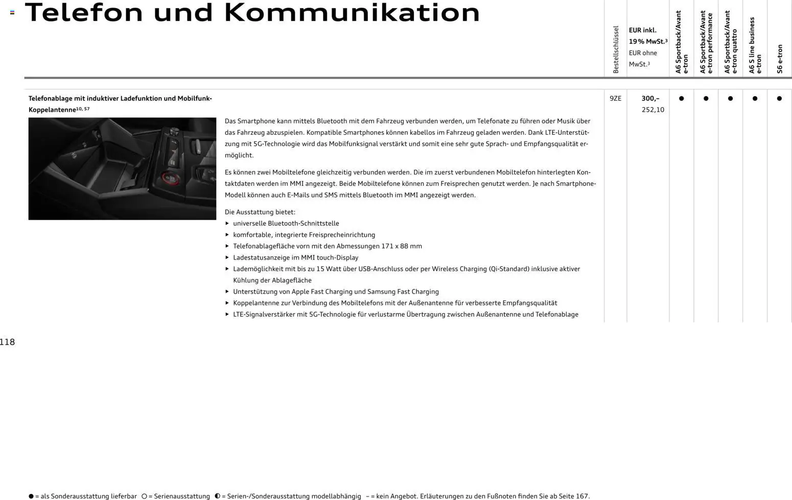 Audi  A6 e-tron – gültig ab 01.10.2025 | Seite: 118 | Produkte: Smartphones, Telefon, Smartphone, Video