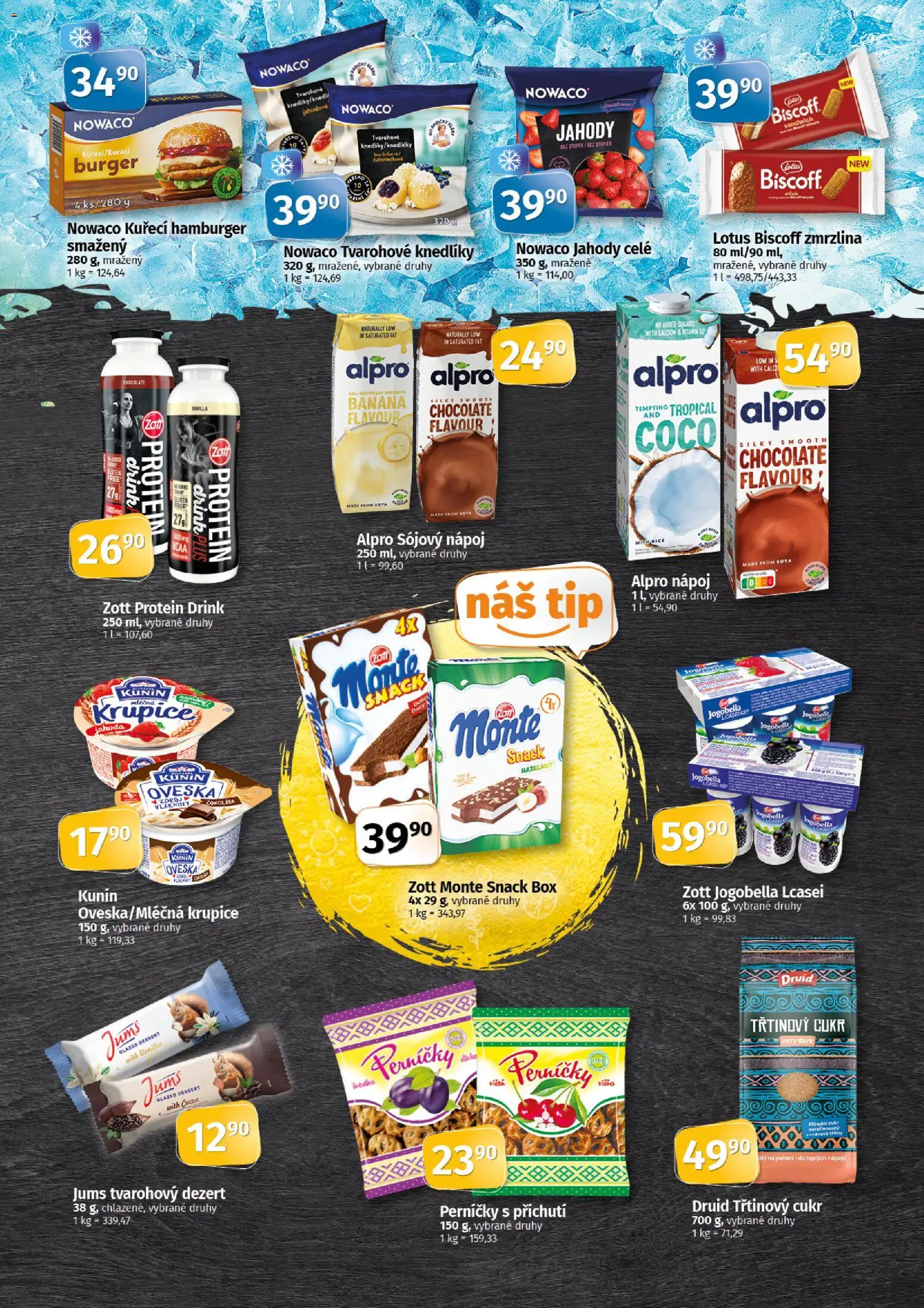 Coop leták - Tip Extra od 08.07.2026 | Strana: 3 | Produkty: Krupice, Lotus Biscoff, Sójový nápoj, Perníčky