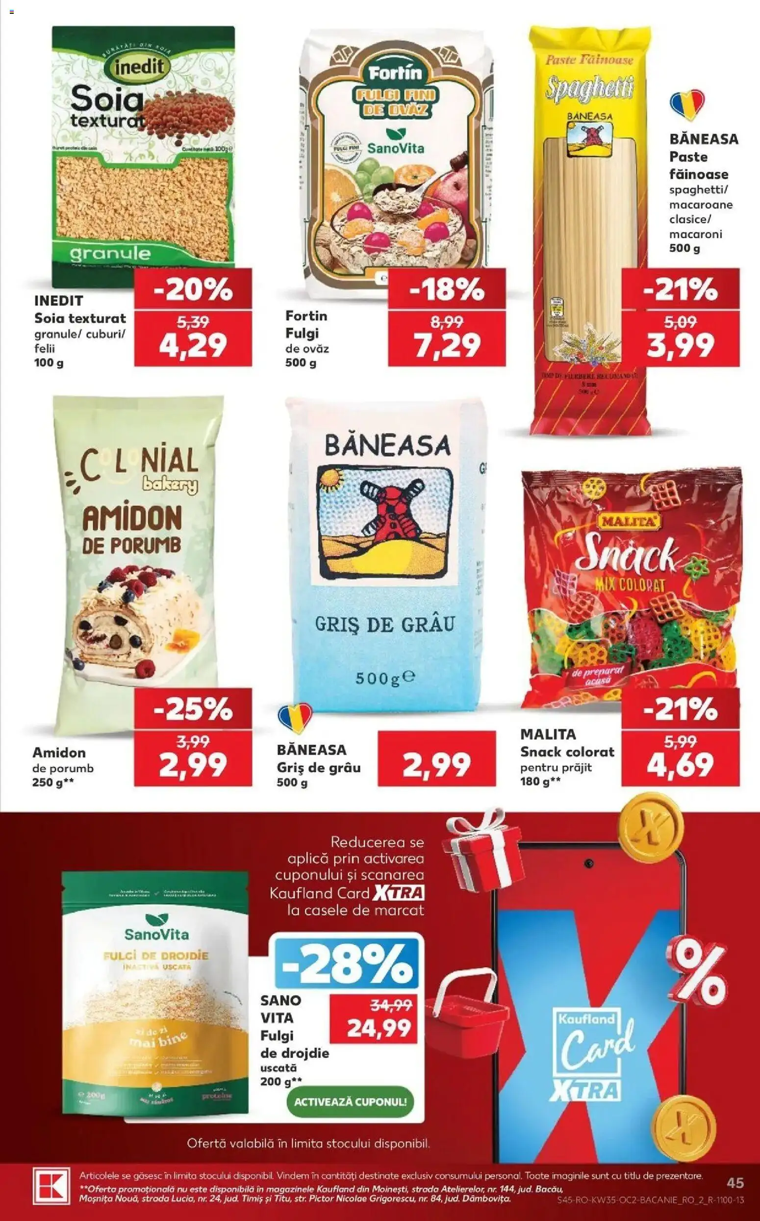 Kaufland Ploiești 26.08.2026 - Revista si Oferta | Pagină: 45 | Produse: Vită, Proteine, Aplică, Fulgi