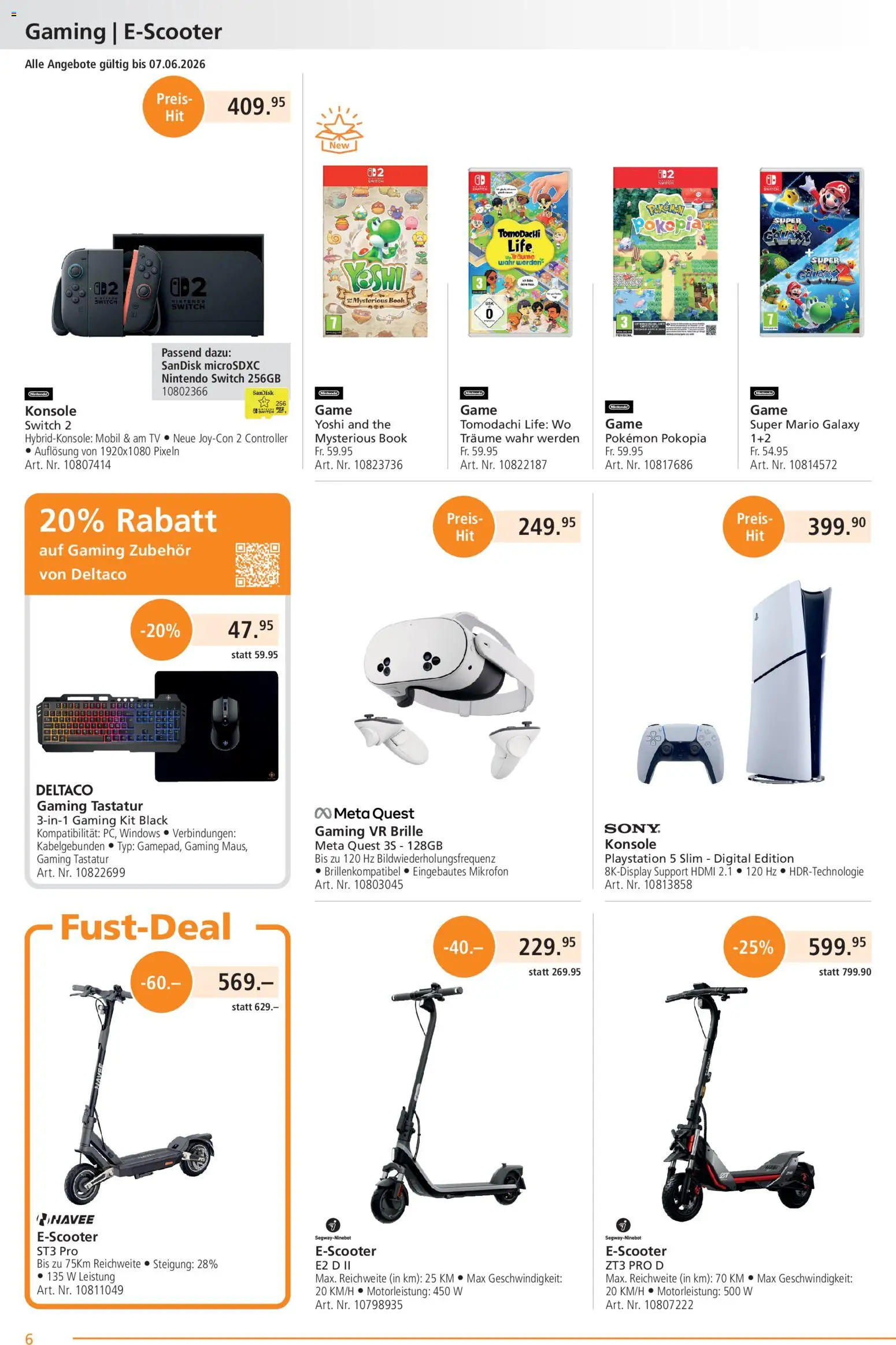 Fust aktionen – gültig ab 26.05.2026 | Seite: 6 | Produkte: Brille, Playstation, Mikrofon, VR Brille