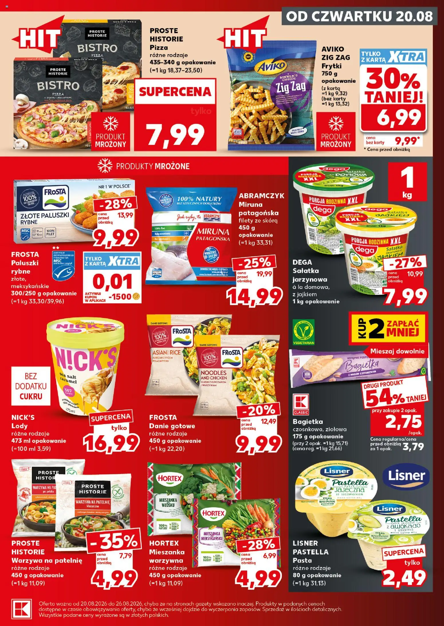 Kaufland Polsko leták - Mocny start od 24.08.2026 | Strana: 17 | Produkty: Pizza, Ryba, Filet, Karty