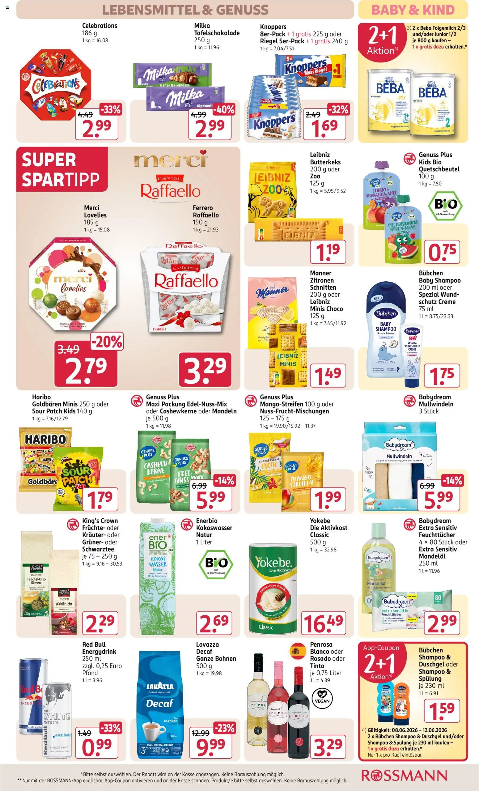 Rossmann Prospekt – gültig ab 08.06.2026 | Seite: 15 | Produkte: Energy, Butterkekse, Wasser, Tee