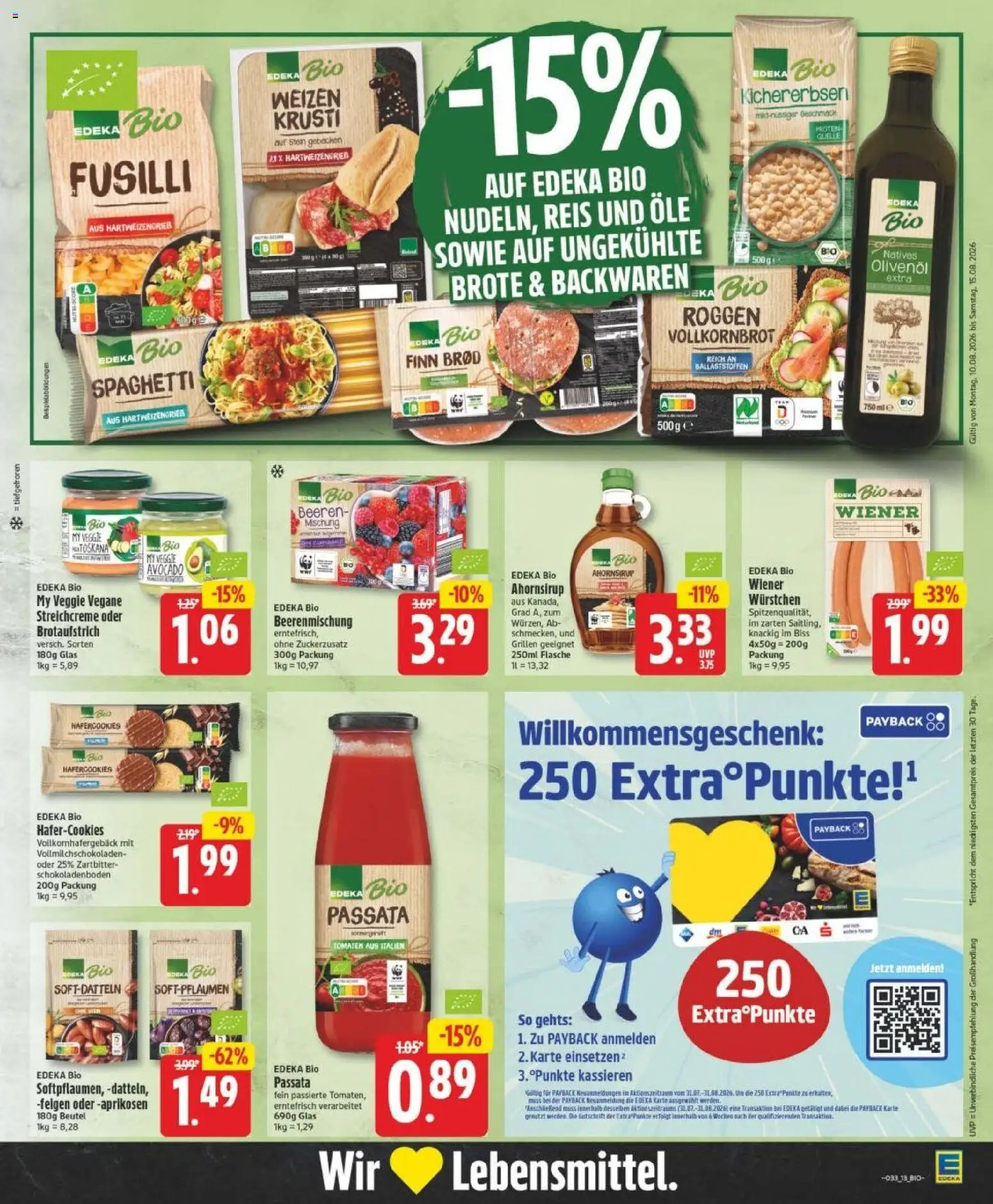 Edeka Prospekt Hannover – gültig ab 10.08.2026 | Seite: 13 | Produkte: Vollkornbrot, Tomaten, Avocado, Feigen