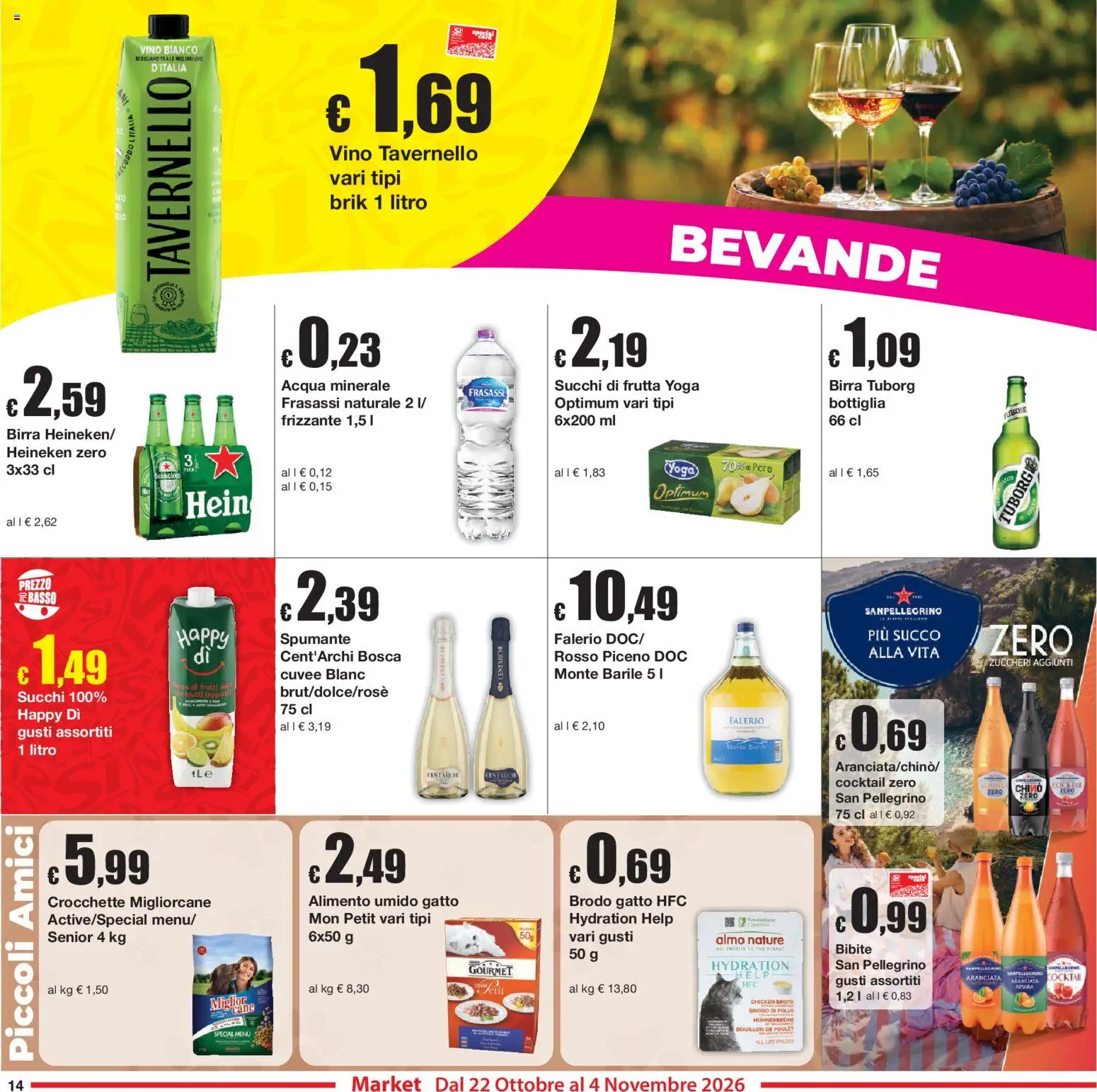 Volantino Sì con Te del 22/10/2026 | Pagina: 14 | Prodotti: Succo, Brodo, Cocktail, Acqua