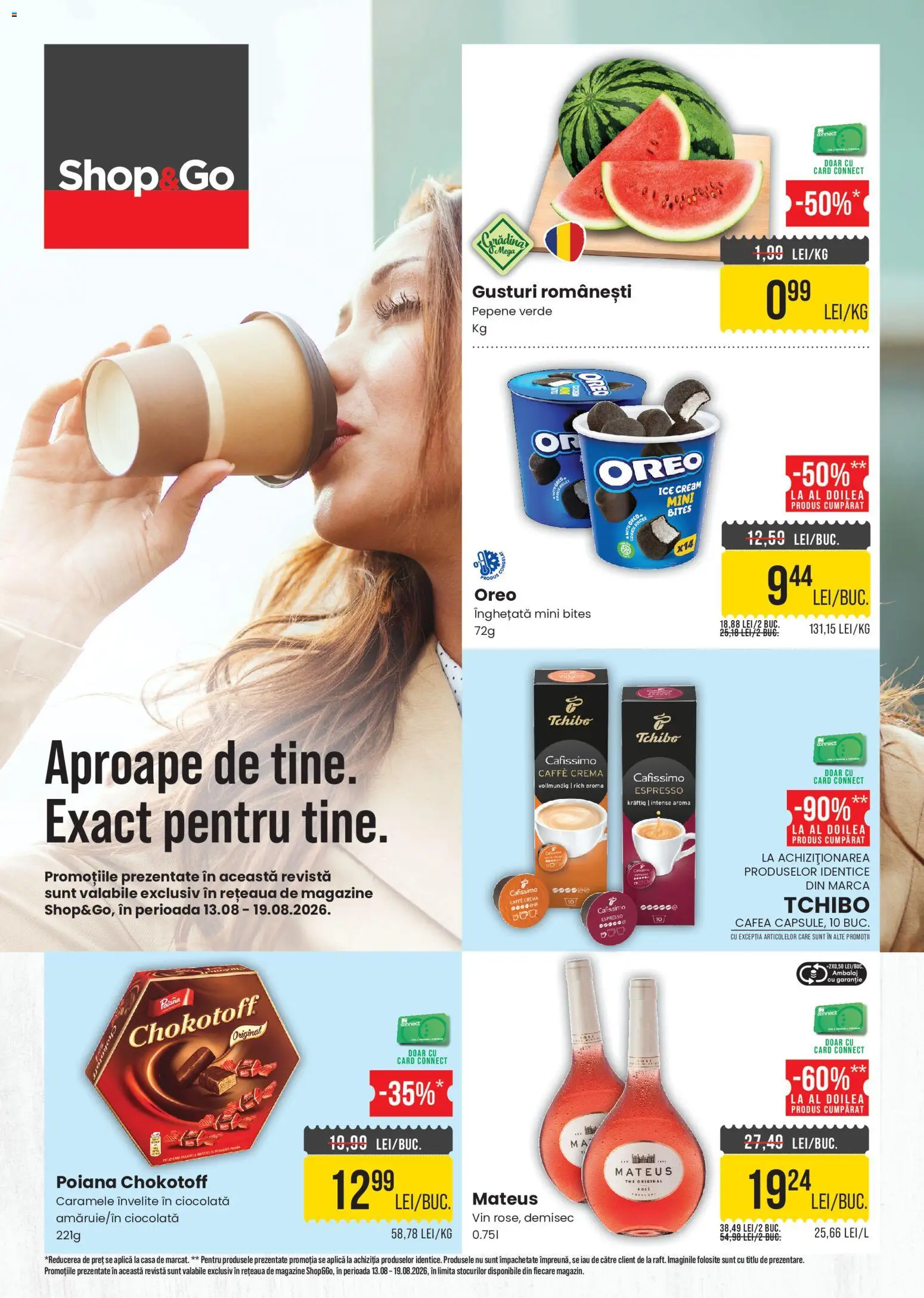 Noul catalog Mega Image – valabil de la 13.08.2026 | Pagină: 1 | Produse: Pepene Verde, Oreo, Cremă, Vin
