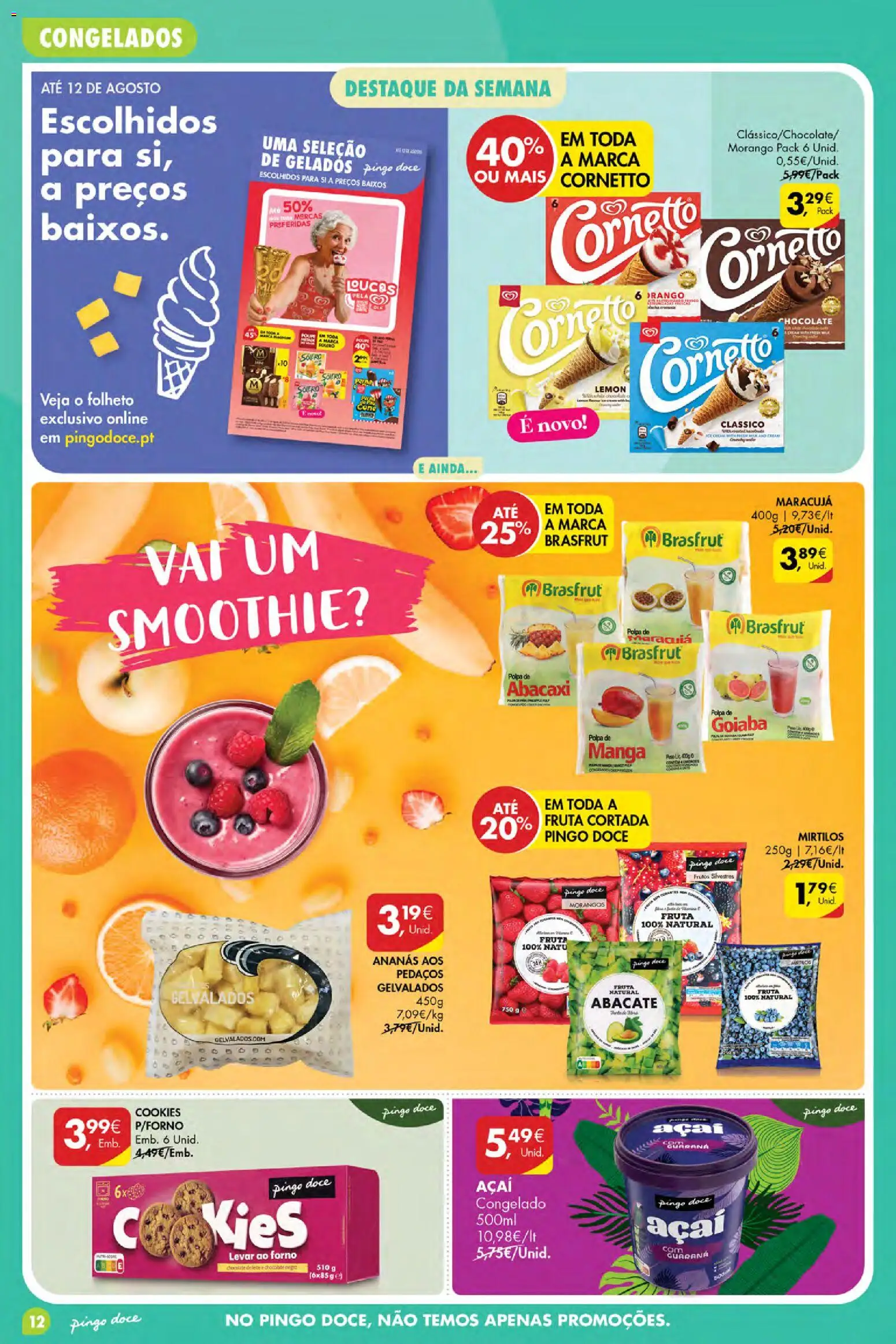 Pingo Doce Poupe Esta Semana Açores │ válido de 06/08/2026 | Página: 12 | Produtos: Ananás, Chocolate, Frutos silvestres, Abacaxi