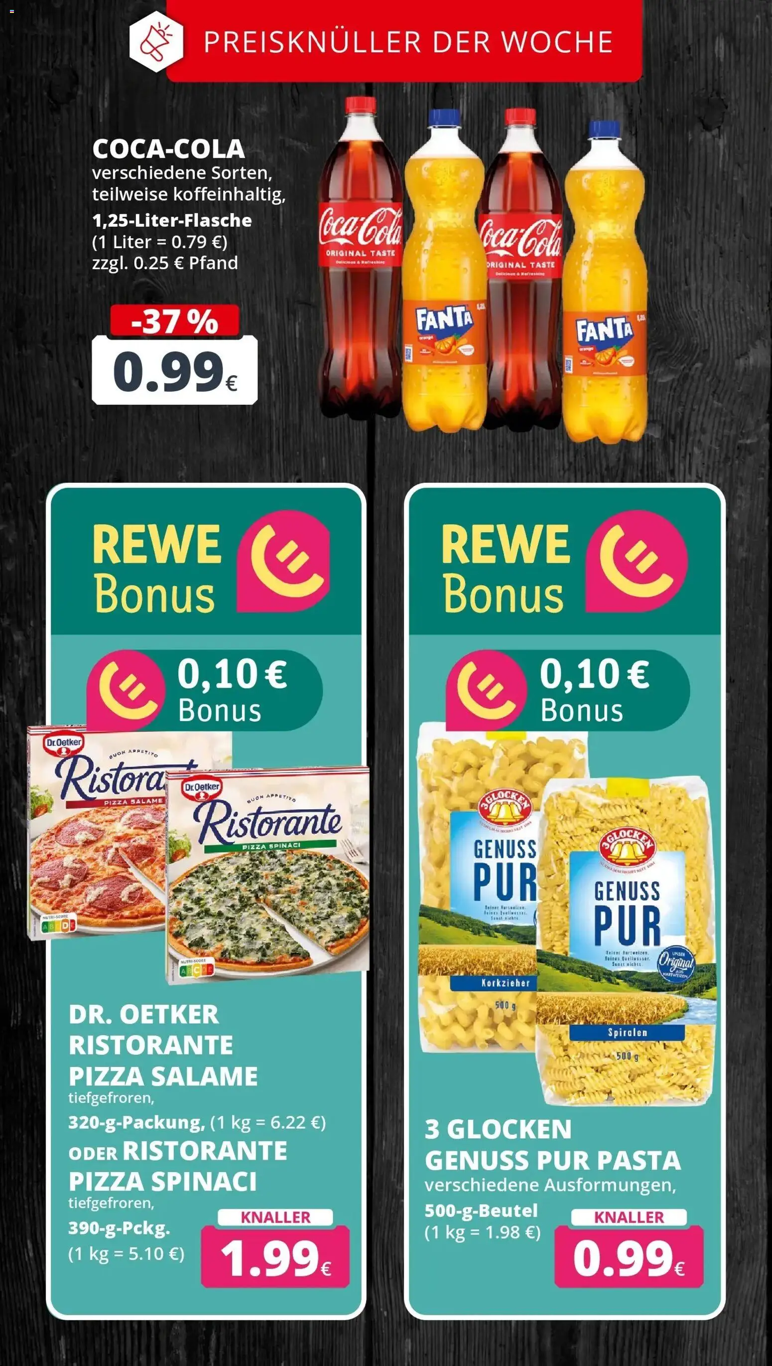 Rewe Prospekt Bergheim – gültig ab 06.07.2026 | Seite: 4 | Produkte: Ristorante, Fanta, Pasta, Pizza