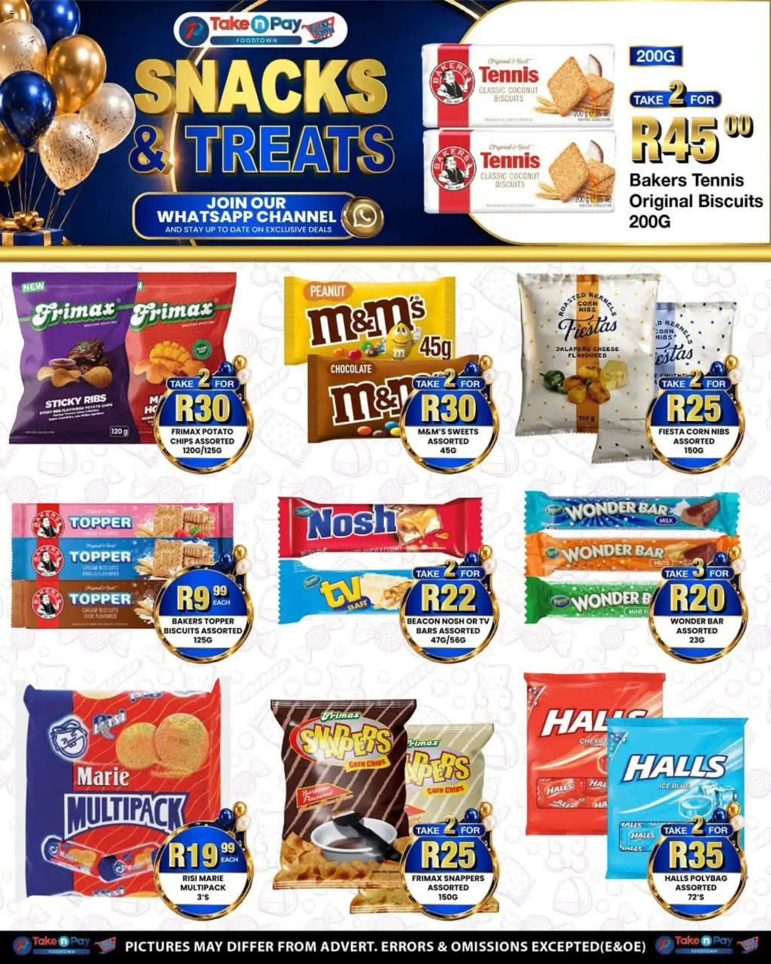 New Take n Pay catalogue – valid from 07/09/2026 | Page: 14 | Products: Corn, Biscuits, Chocolate, Snacks