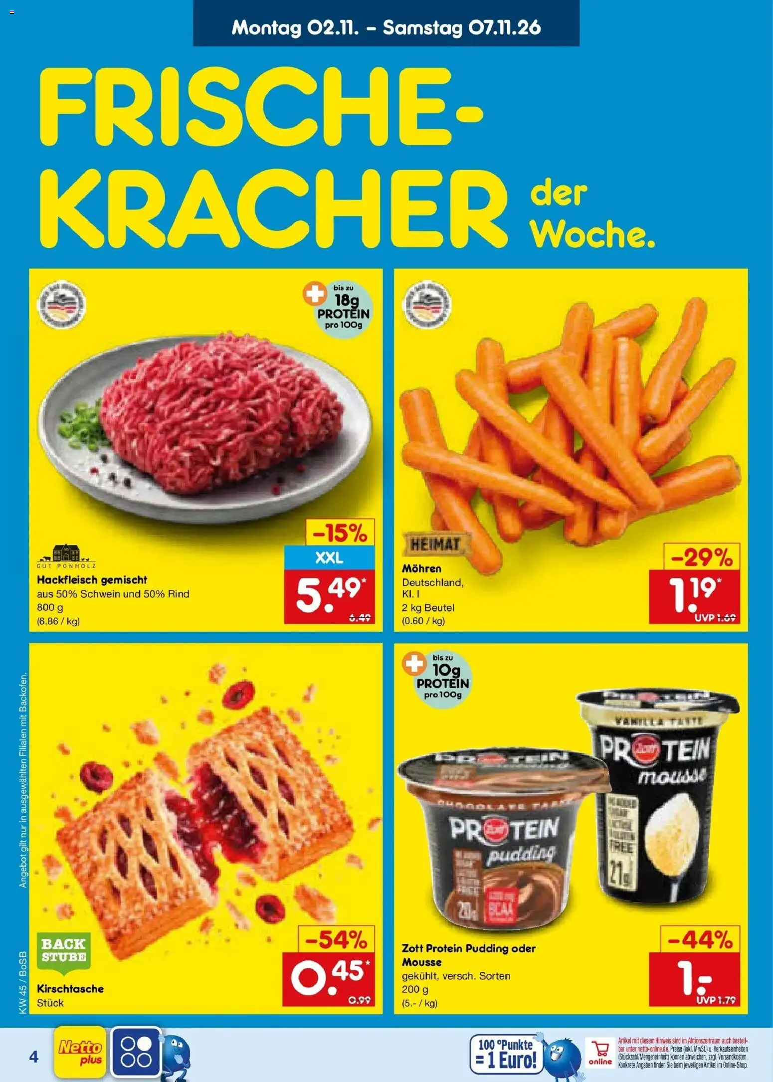Netto Marken-Discount Prospekt Bochum – gültig ab 02.11.2026 | Seite: 6 | Produkte: Pudding, Mohren, Hackfleisch