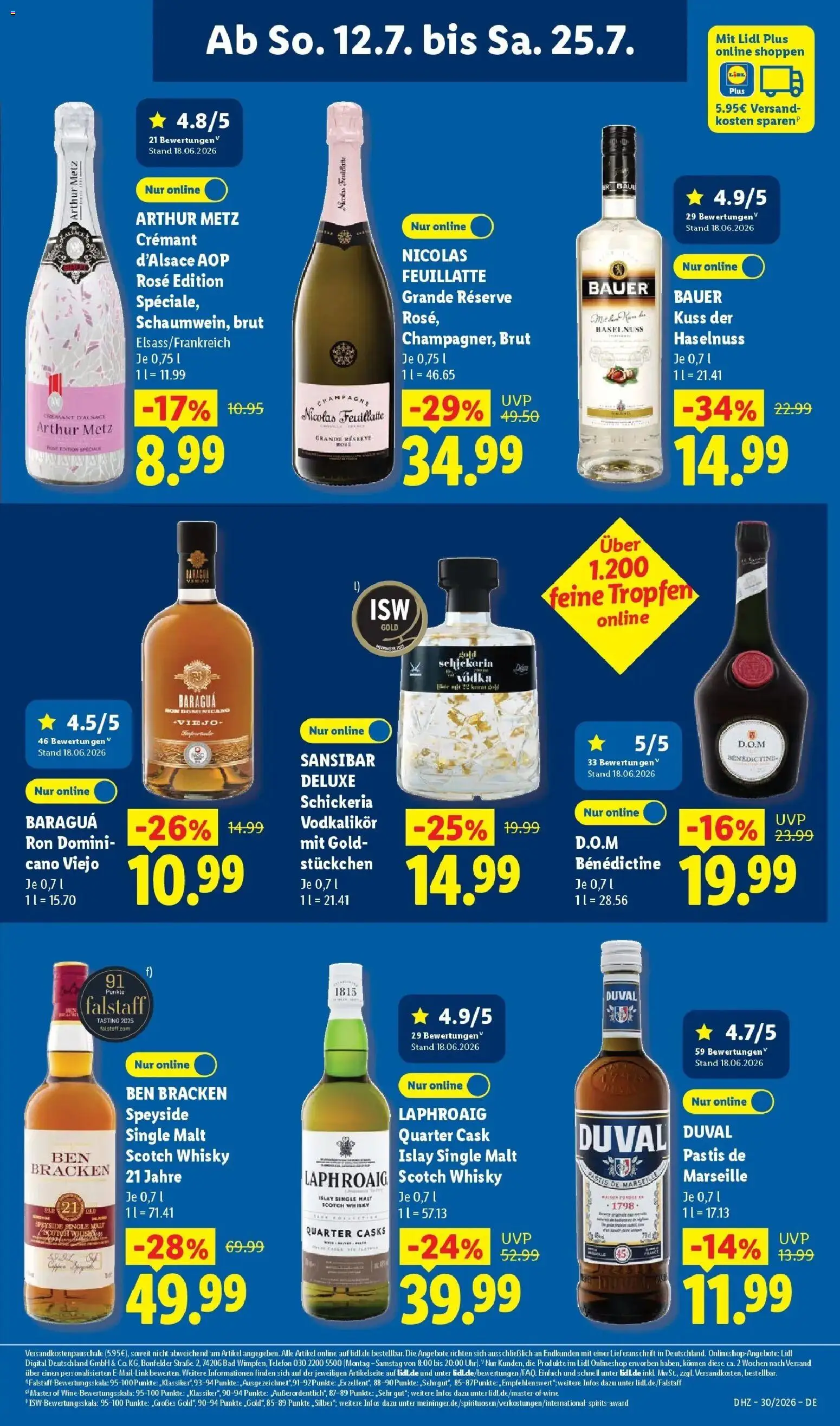Lidl Prospekt Zülpich – gültig ab 20.07.2026 | Seite: 27 | Produkte: Whisky, Rum, Bad, Vodka