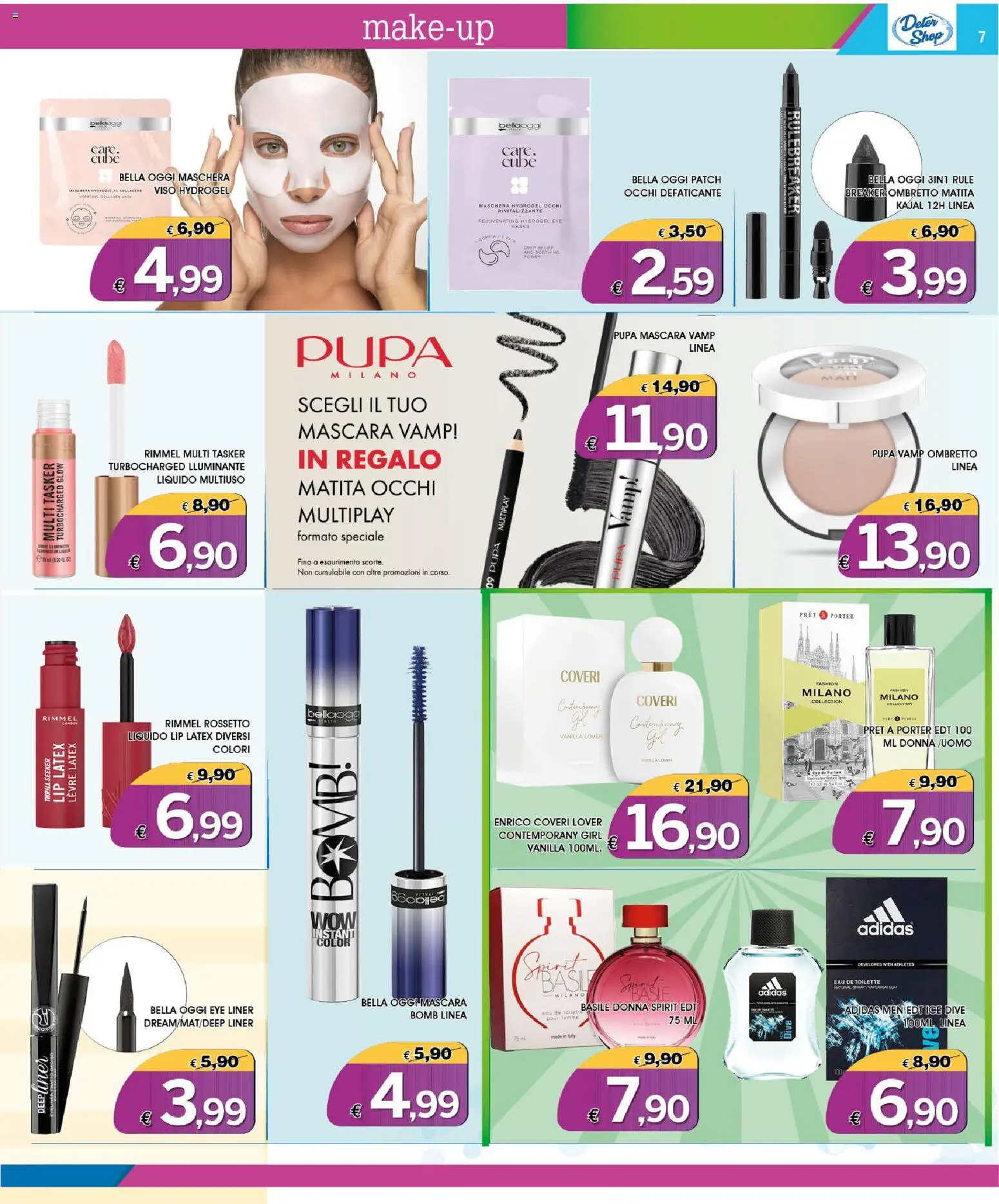 Volantino Deter Shop del 01/08/2026 | Pagina: 7 | Prodotti: Mascara, Ombretto, Rossetto, Maschera