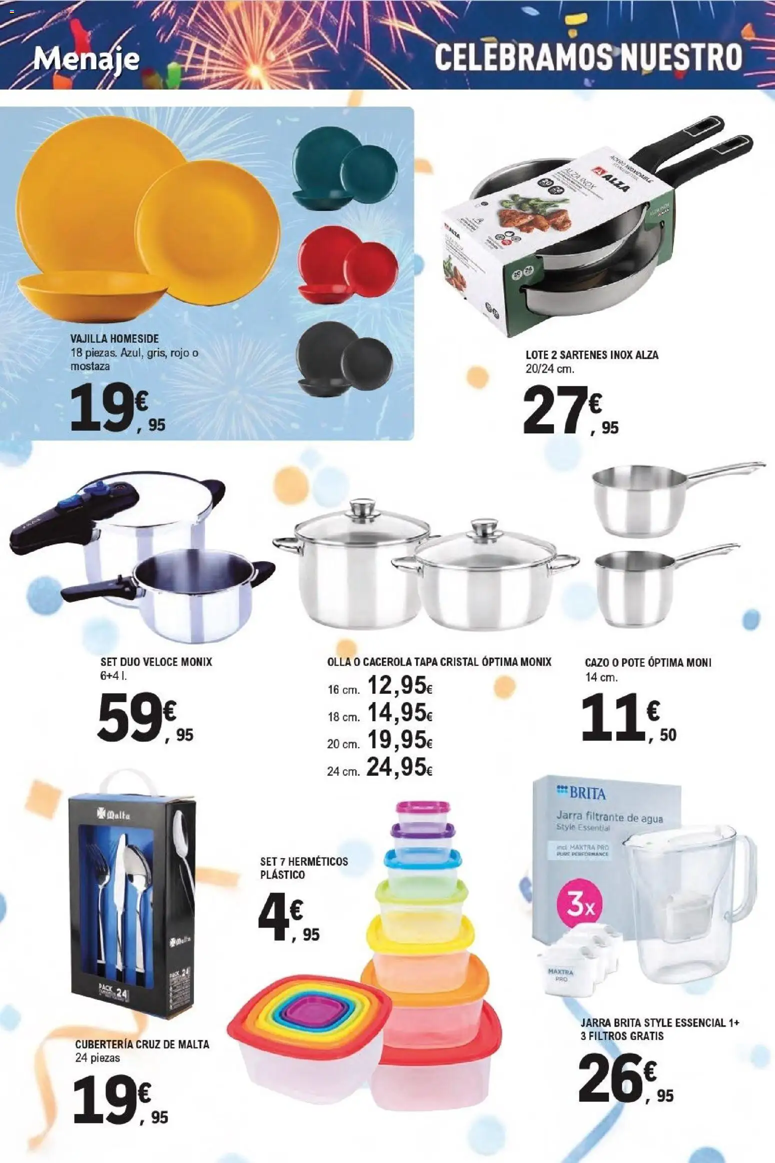 E.Leclerc Aniversario │ válido desde el 13/07/2026 | Página: 32 | Productos: Βρεφικό κρεβάτι, Cubertería