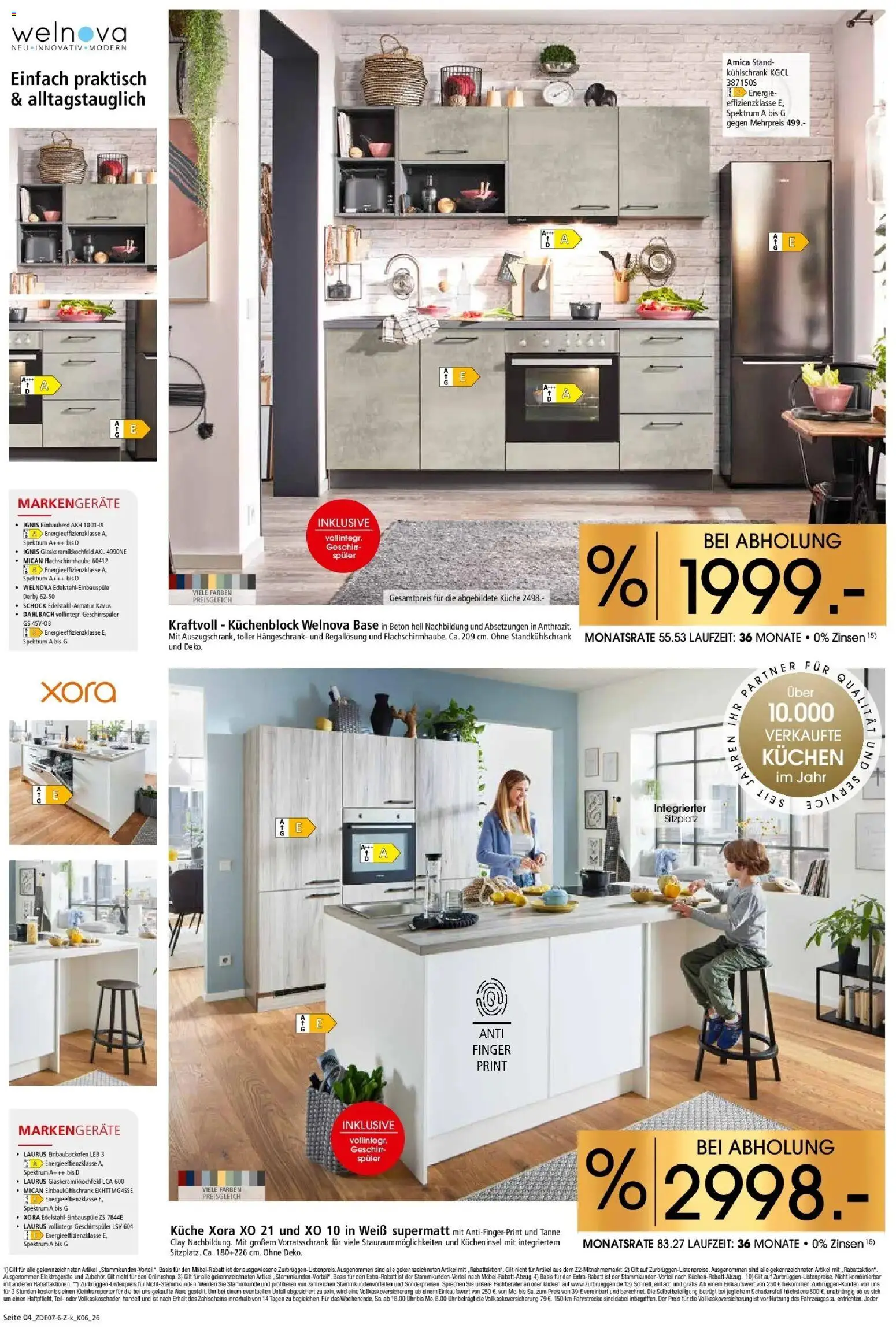 Zurbrüggen Küchen für ihr Zuhause Unna – gültig ab 25.07.2026 | Seite: 4 | Produkte: Geschirrspüler, Küchenblock, Küche, Kühlschrank